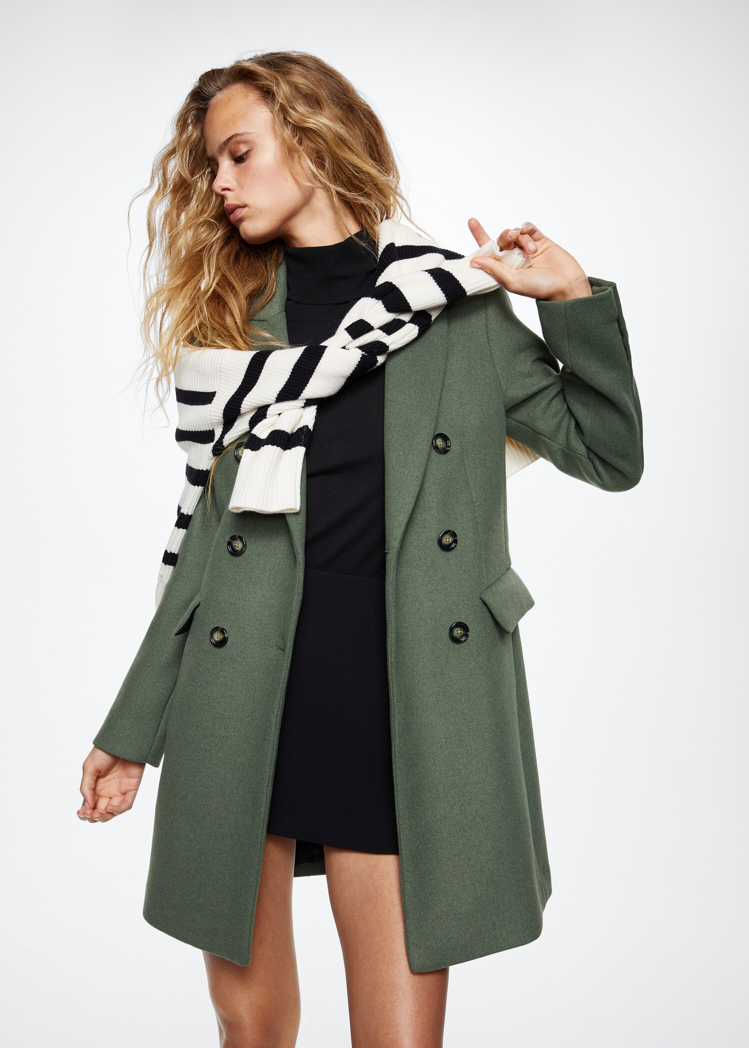 Wool double-breasted coat - Details of the article 2