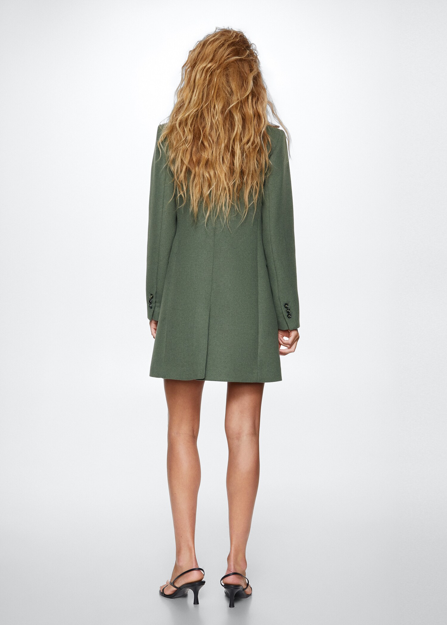 Wool double-breasted coat - Reverse of the article