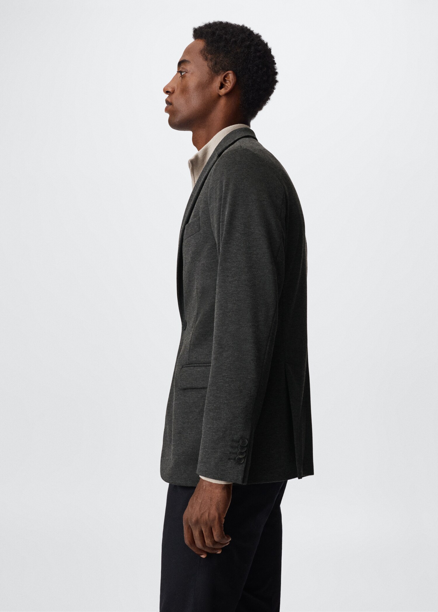Strukturierter Baumwoll-Blazer - Detail des Artikels 2