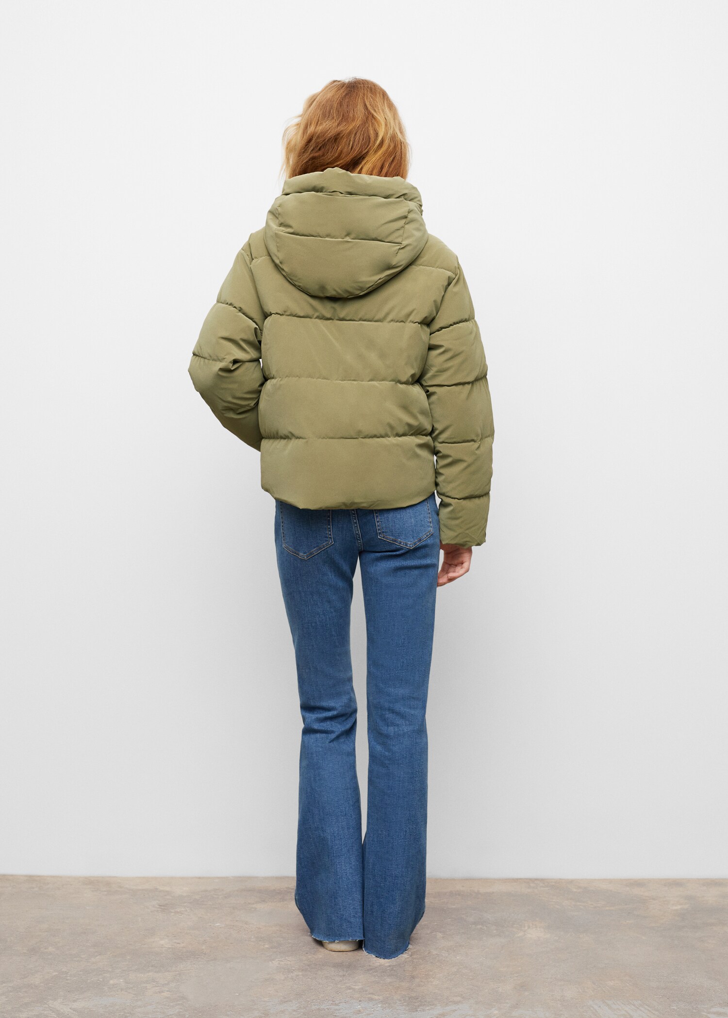 Side-zip quilted coat - Reverse of the article