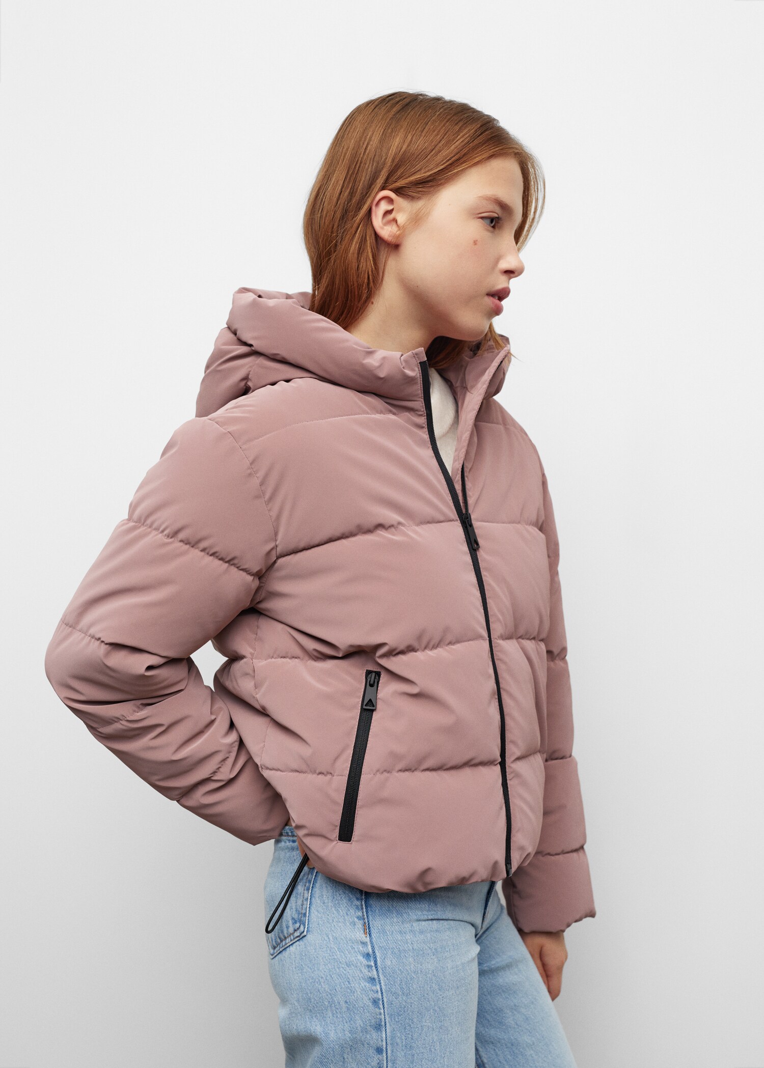 Side-zip quilted coat - Details of the article 2
