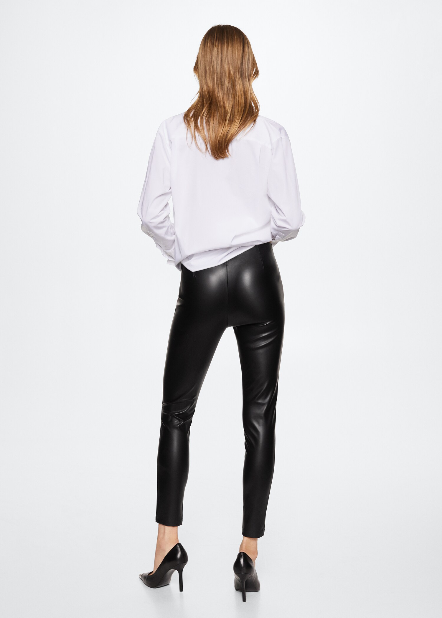 Faux leather leggings - Reverse of the article