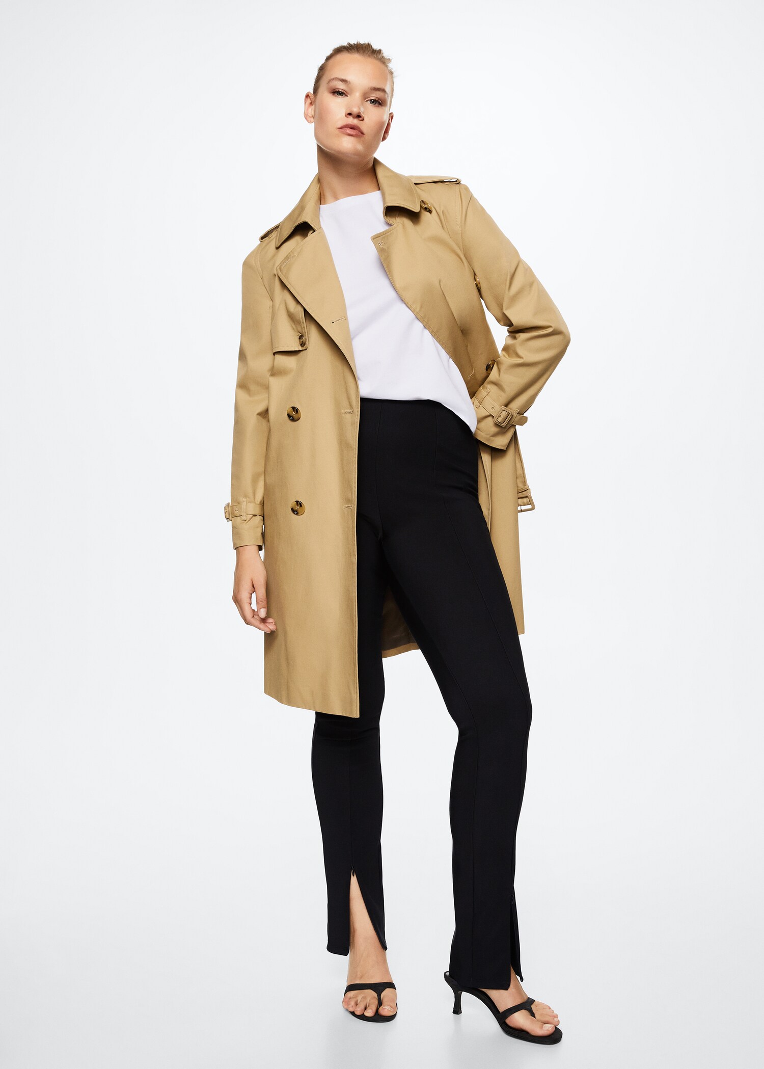 Slit hem leggings - Details of the article 3