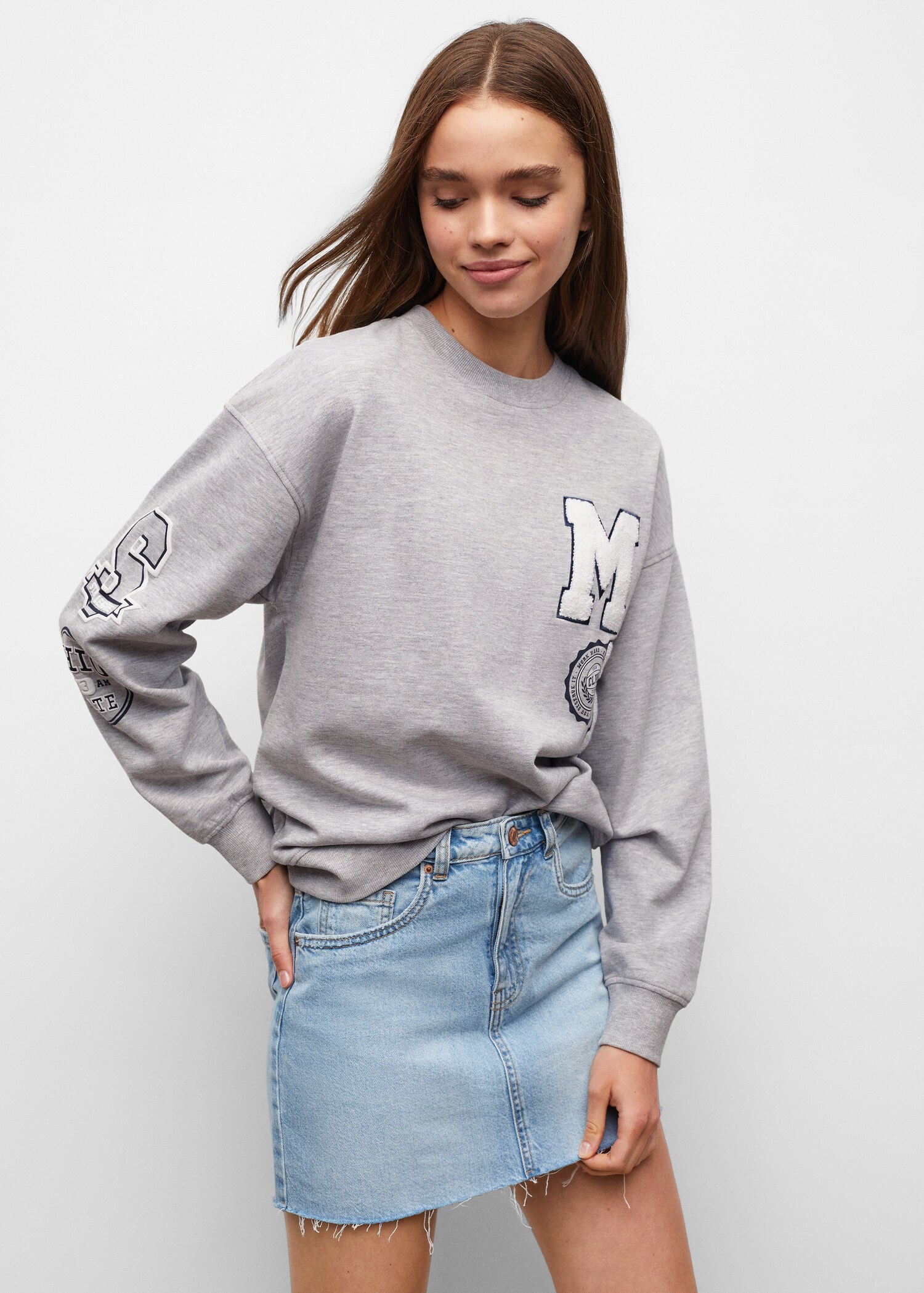 Message cotton sweatshirt - Medium plane