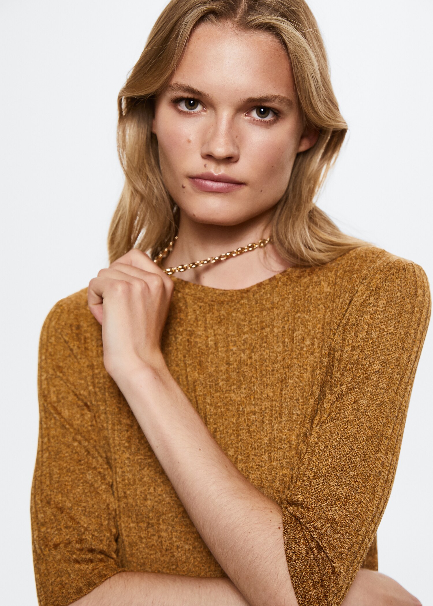Ribbed  knit t-shirt - Details of the article 1