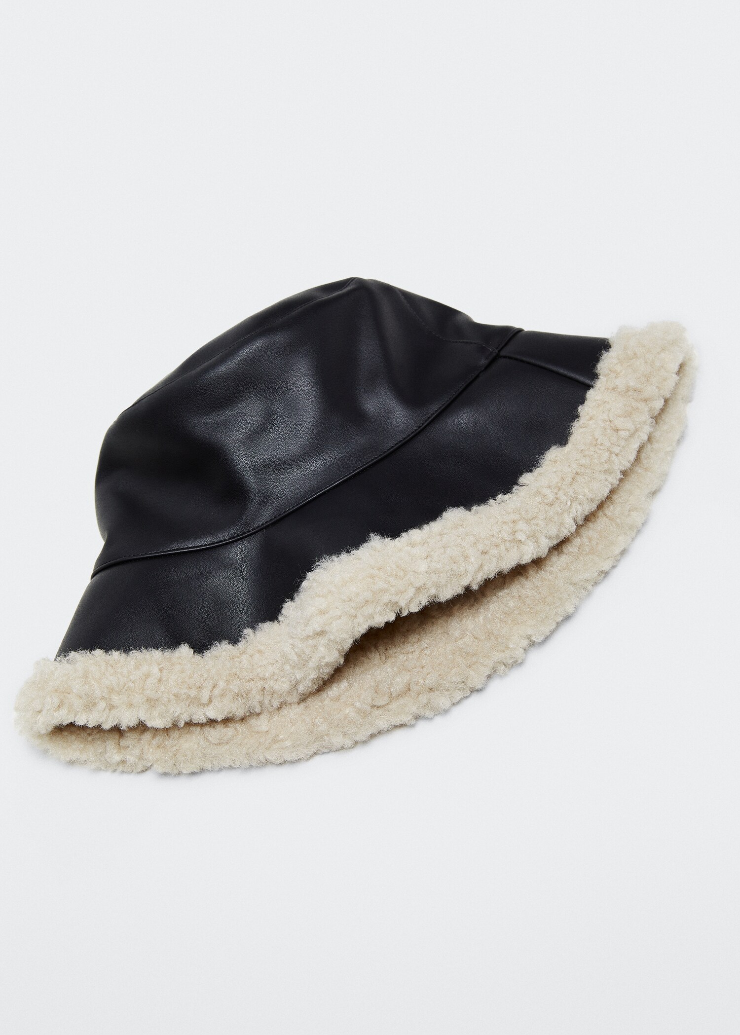 Leather effect bucket hat - Medium plane