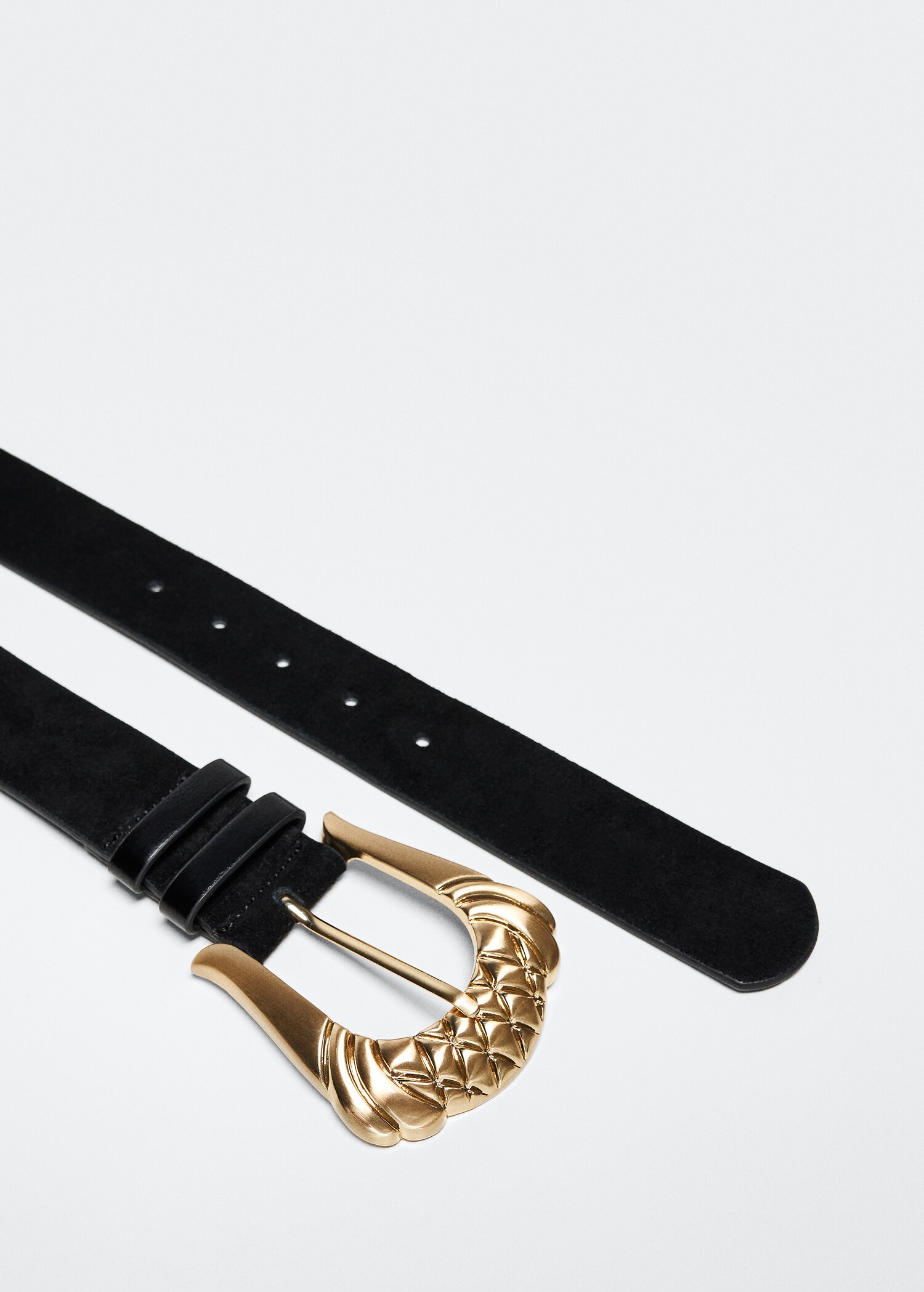 Embossed buckle leather belt - Details of the article 2
