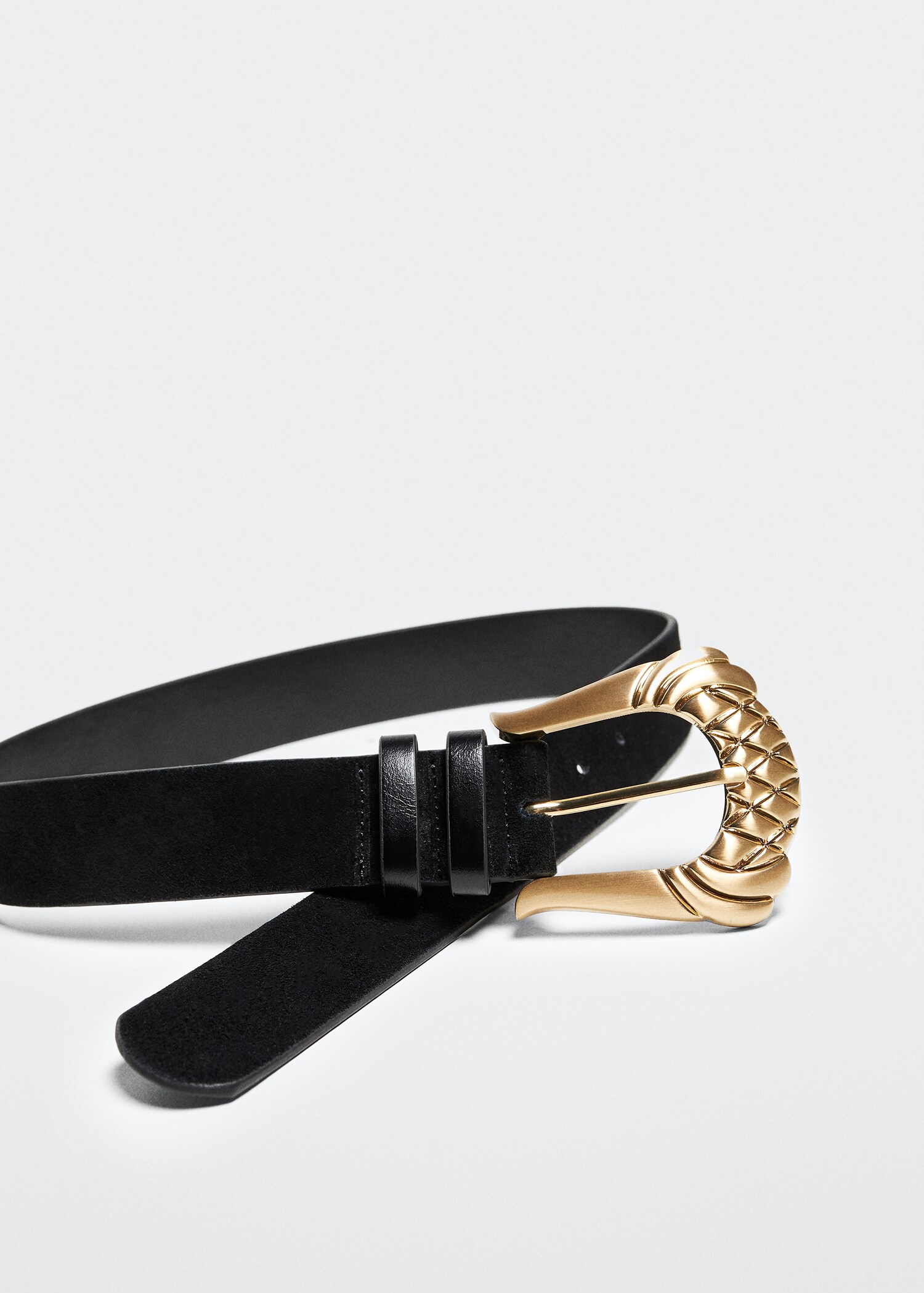 Embossed buckle leather belt - Details of the article 3