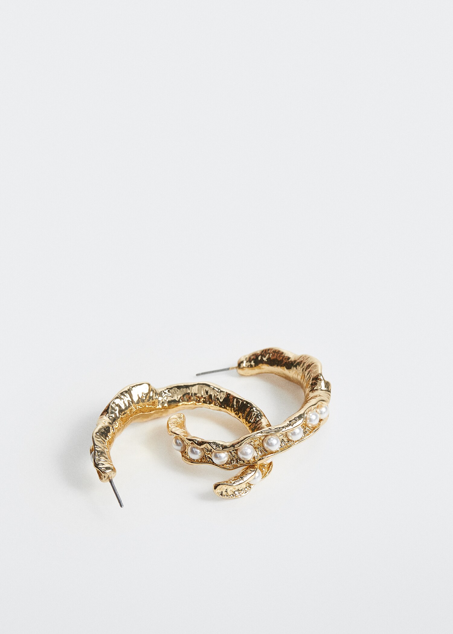 Pearls embossed earrings - Medium plane