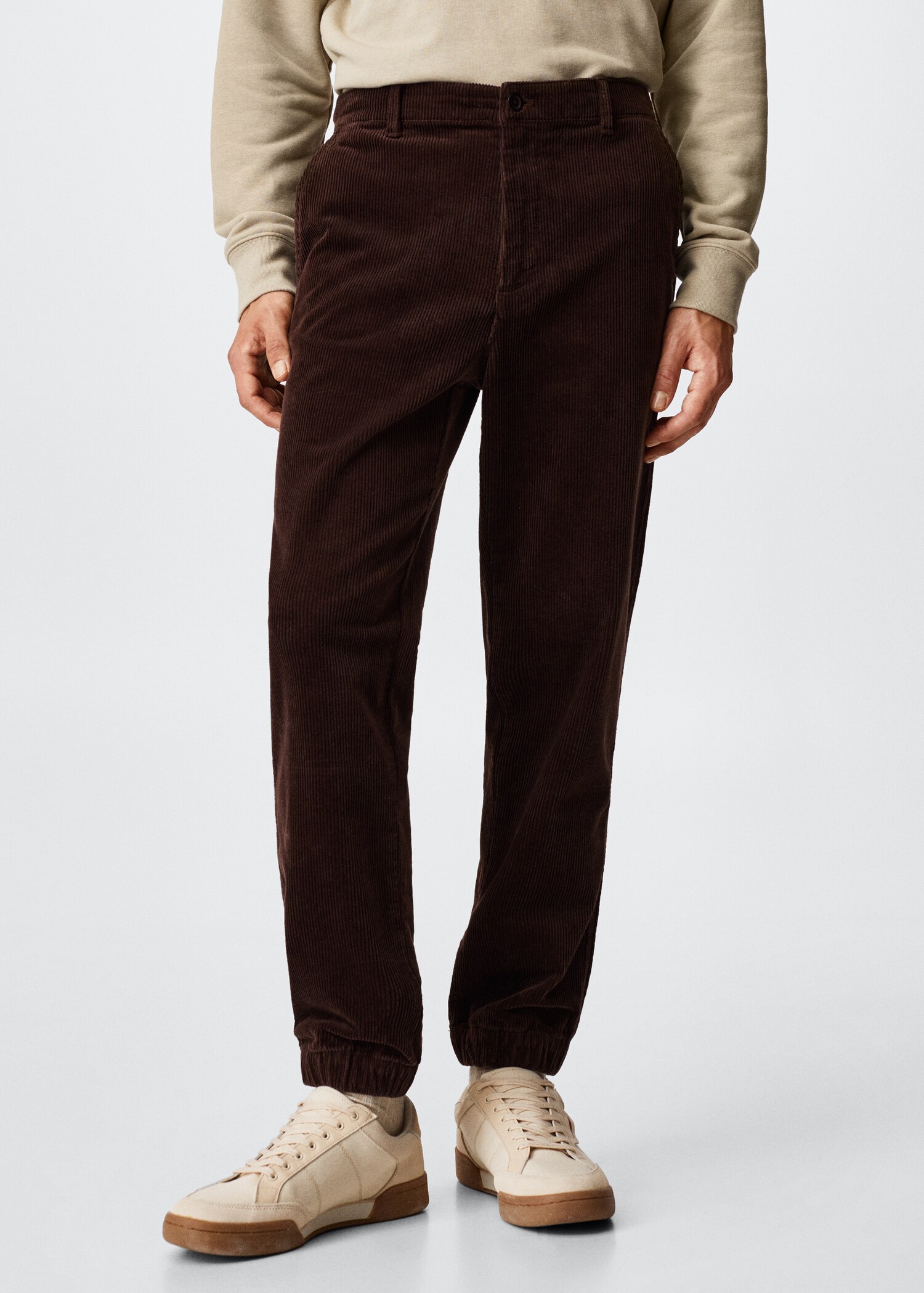 Corduroy jogger trousers - Medium plane