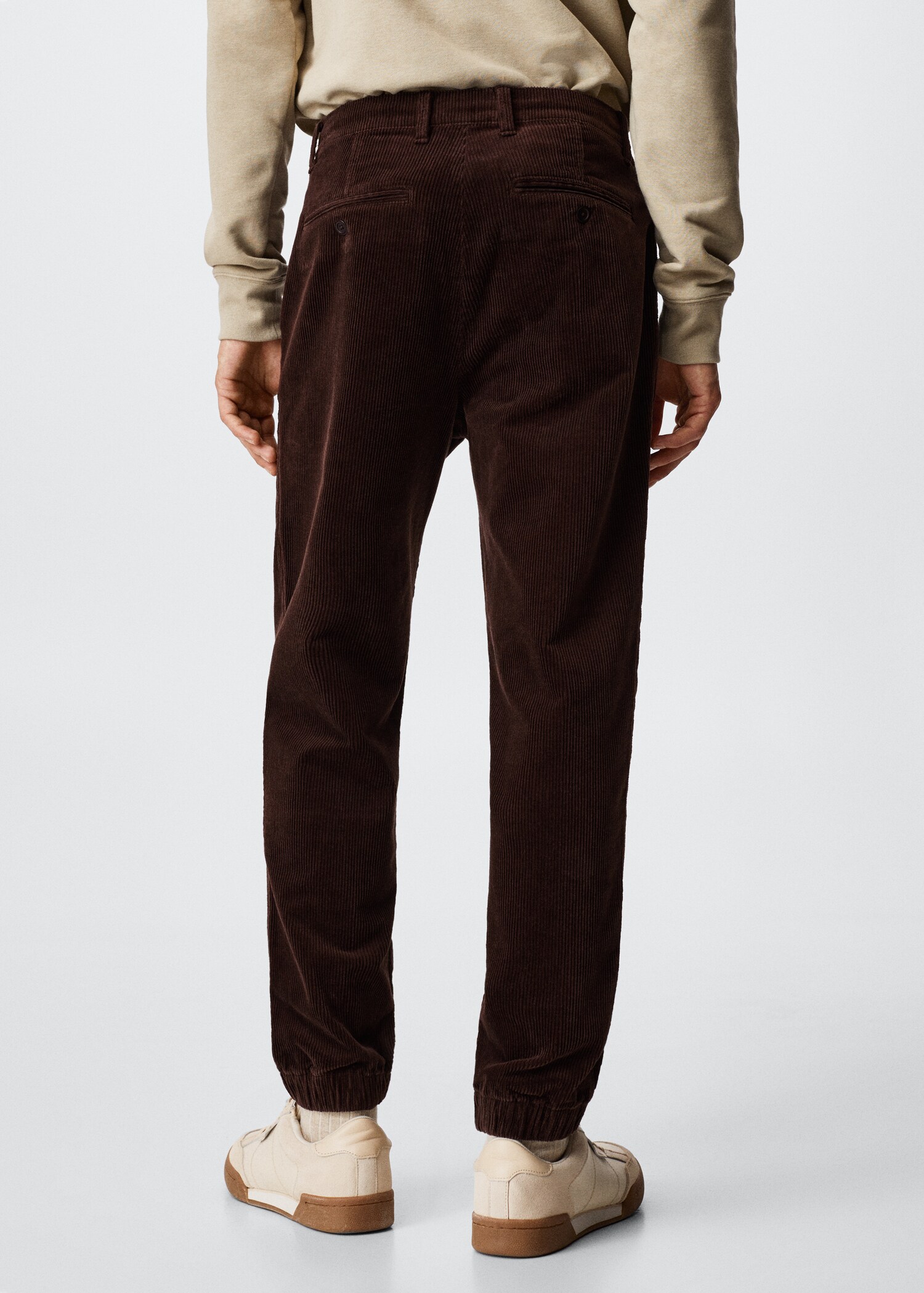 Corduroy jogger trousers - Reverse of the article