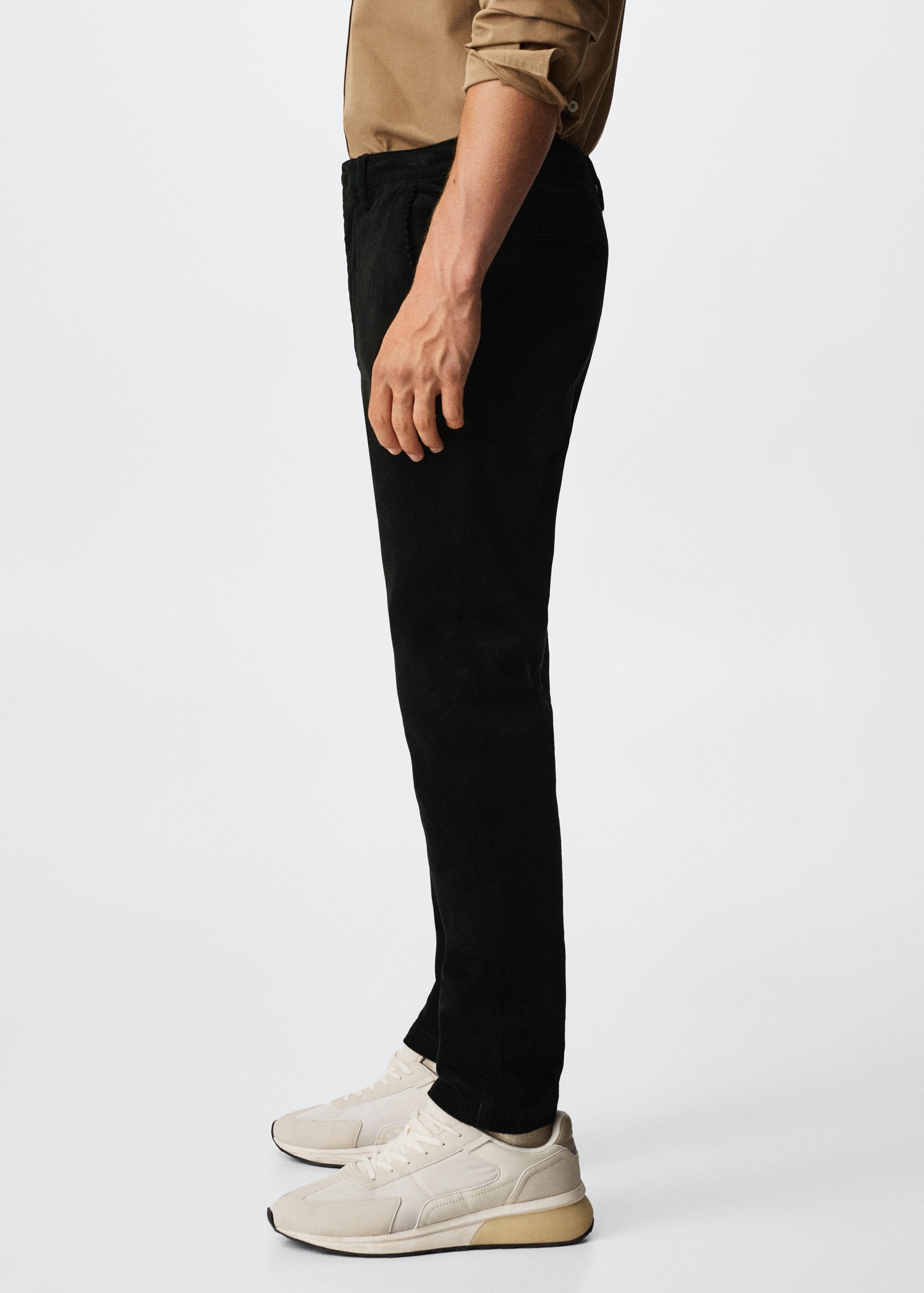 Tapered cropped corduroy trousers Men MANGO Georgia