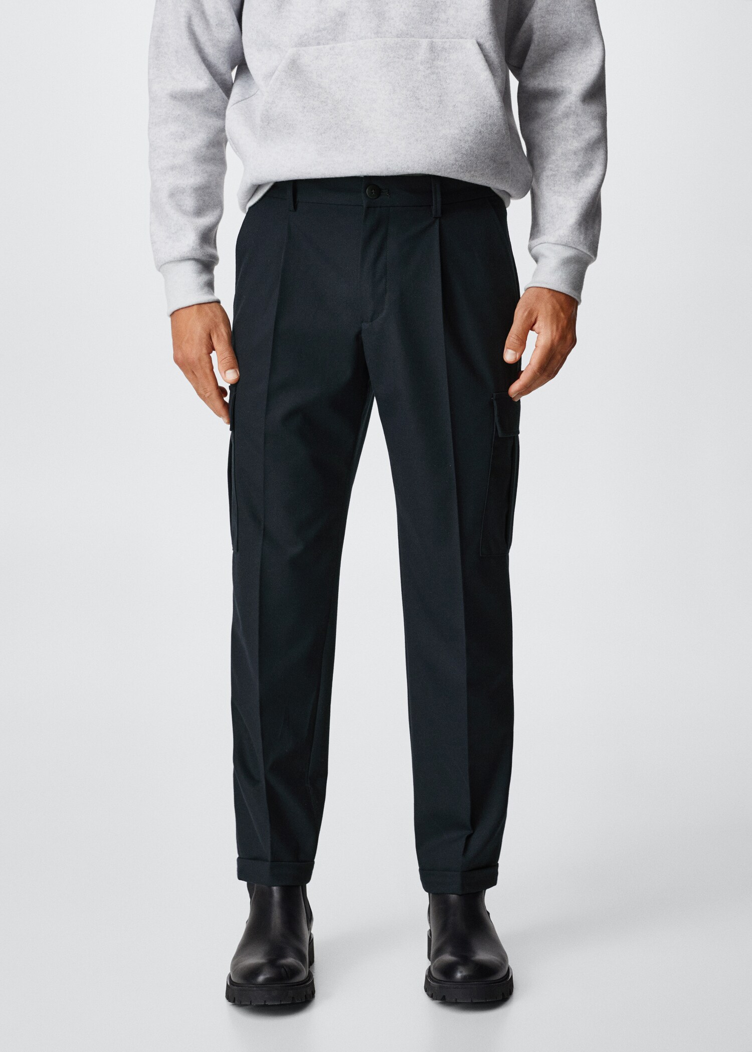 Cotton cargo trousers - Medium plane