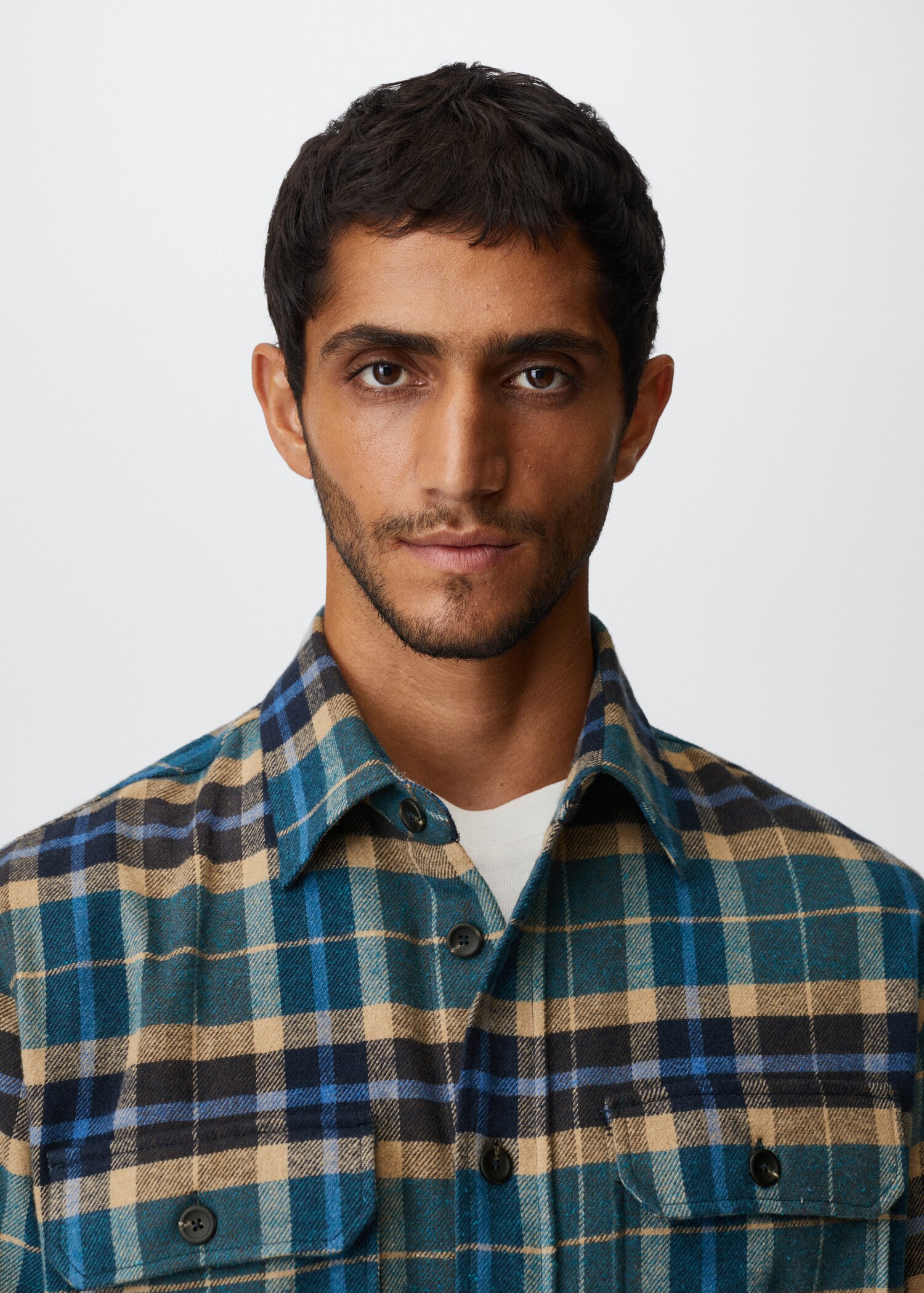 Regular fit checked flannel shirt - Details of the article 4