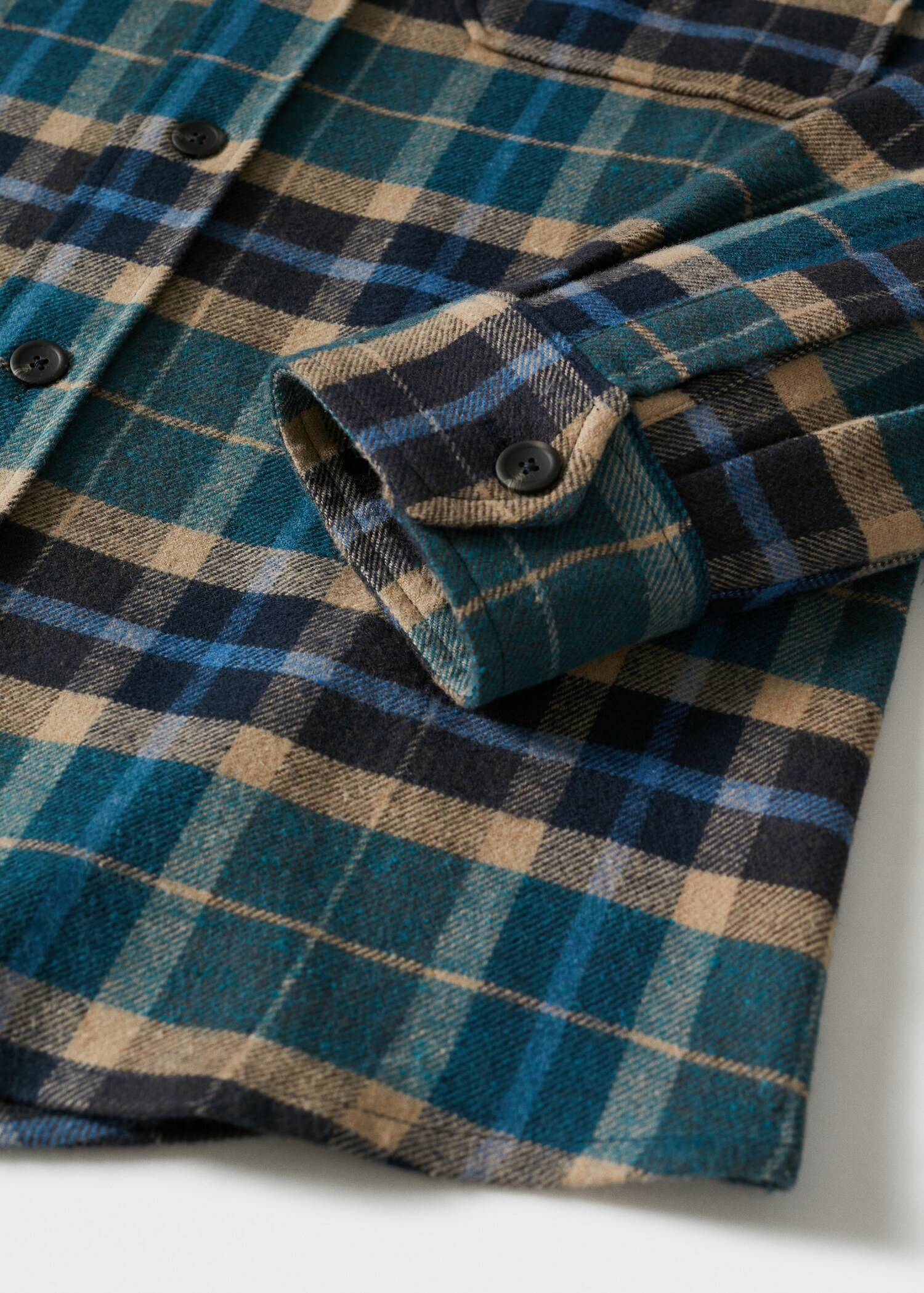 Regular fit checked flannel shirt - Details of the article 8