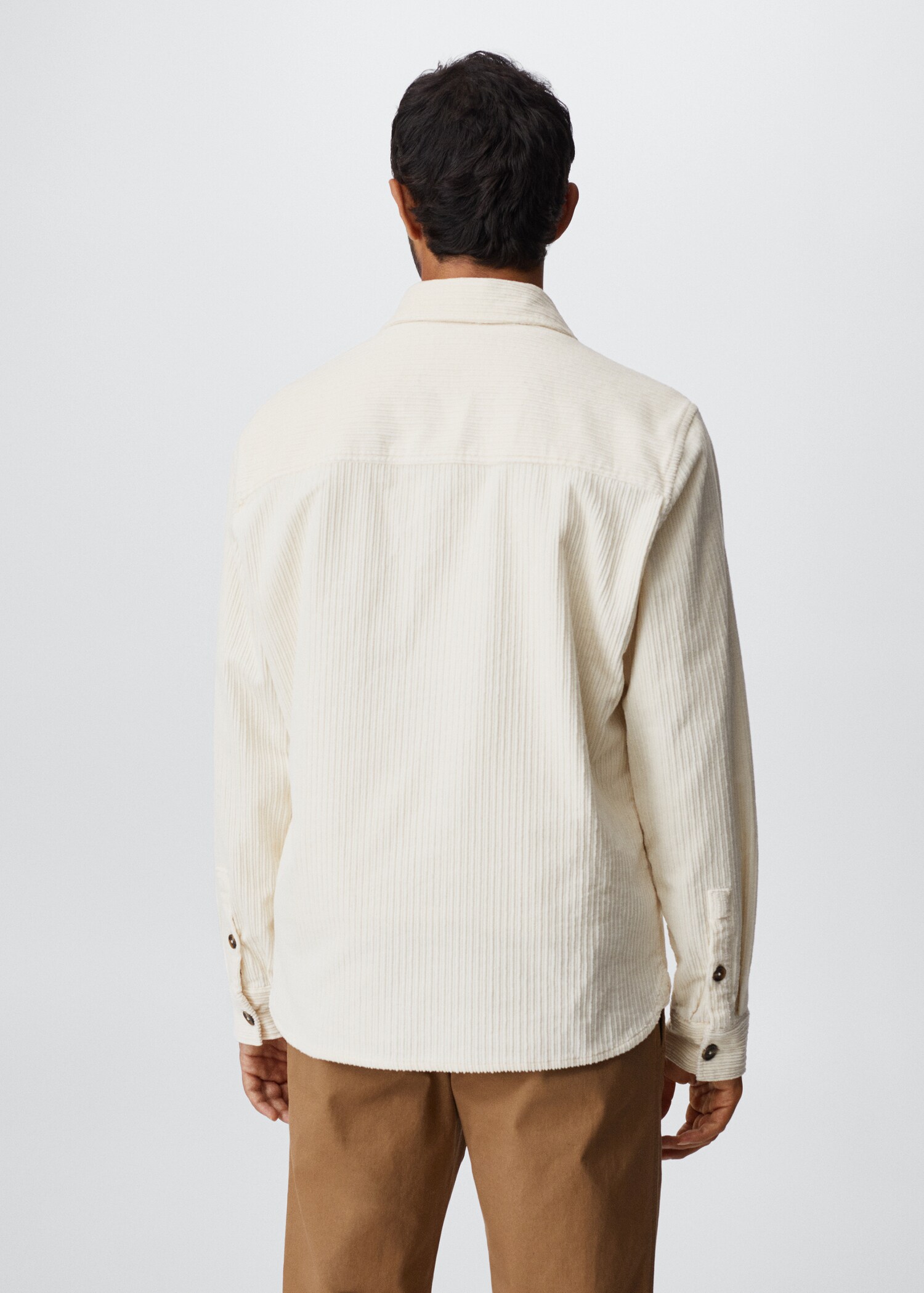Corduroy pockets overshirt  - Reverse of the article