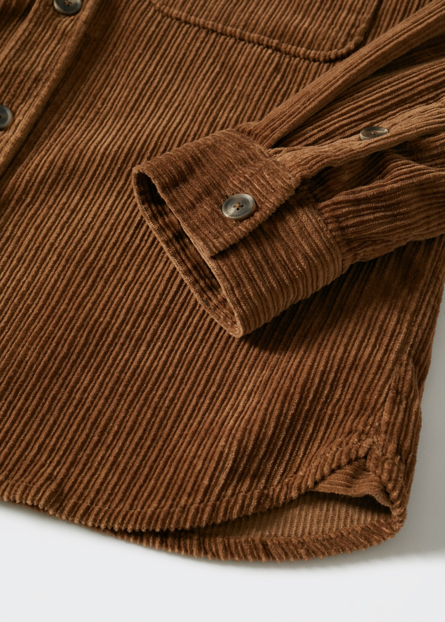 Corduroy pockets overshirt  - Details of the article 8