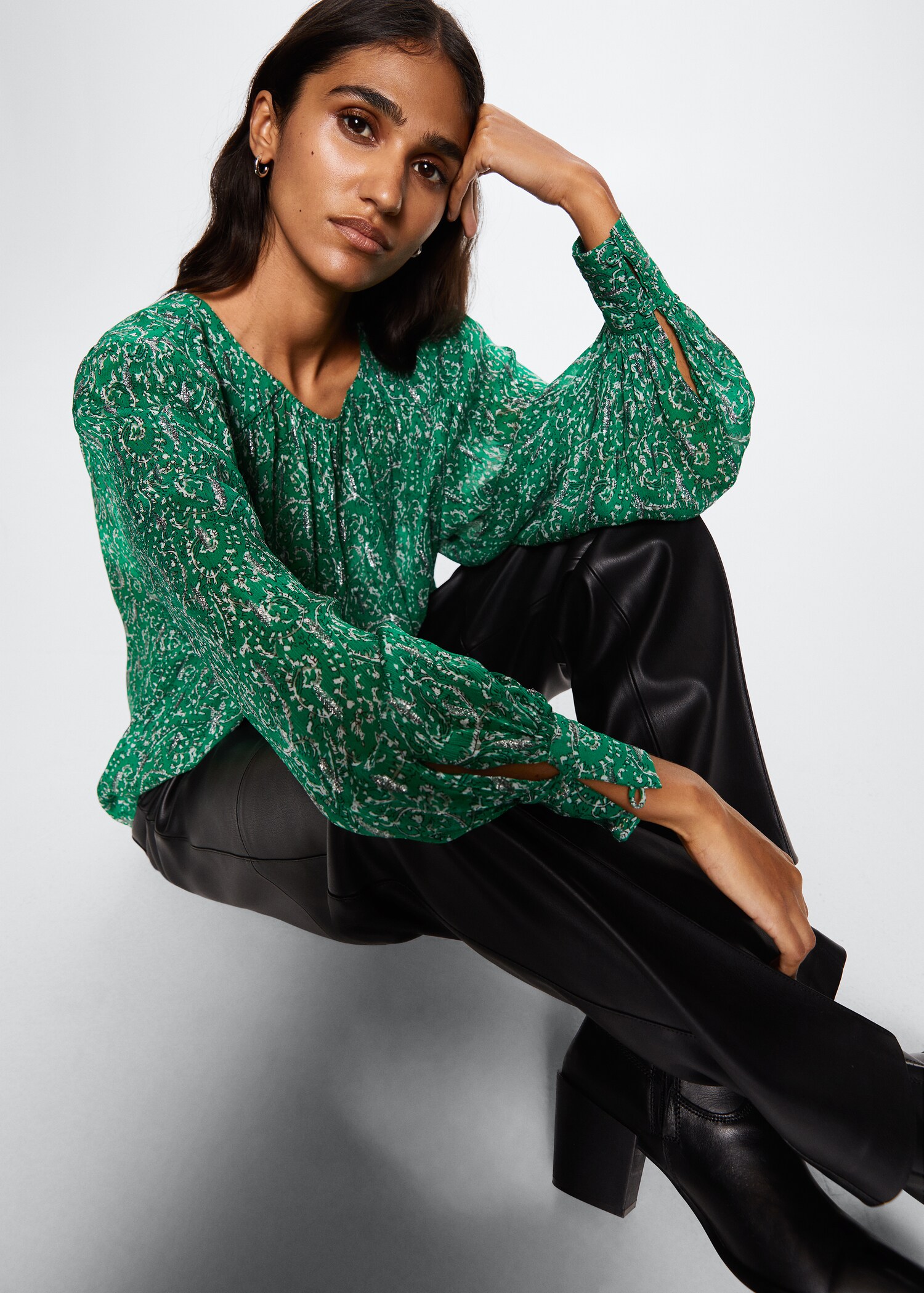 Floral print blouse - Details of the article 2