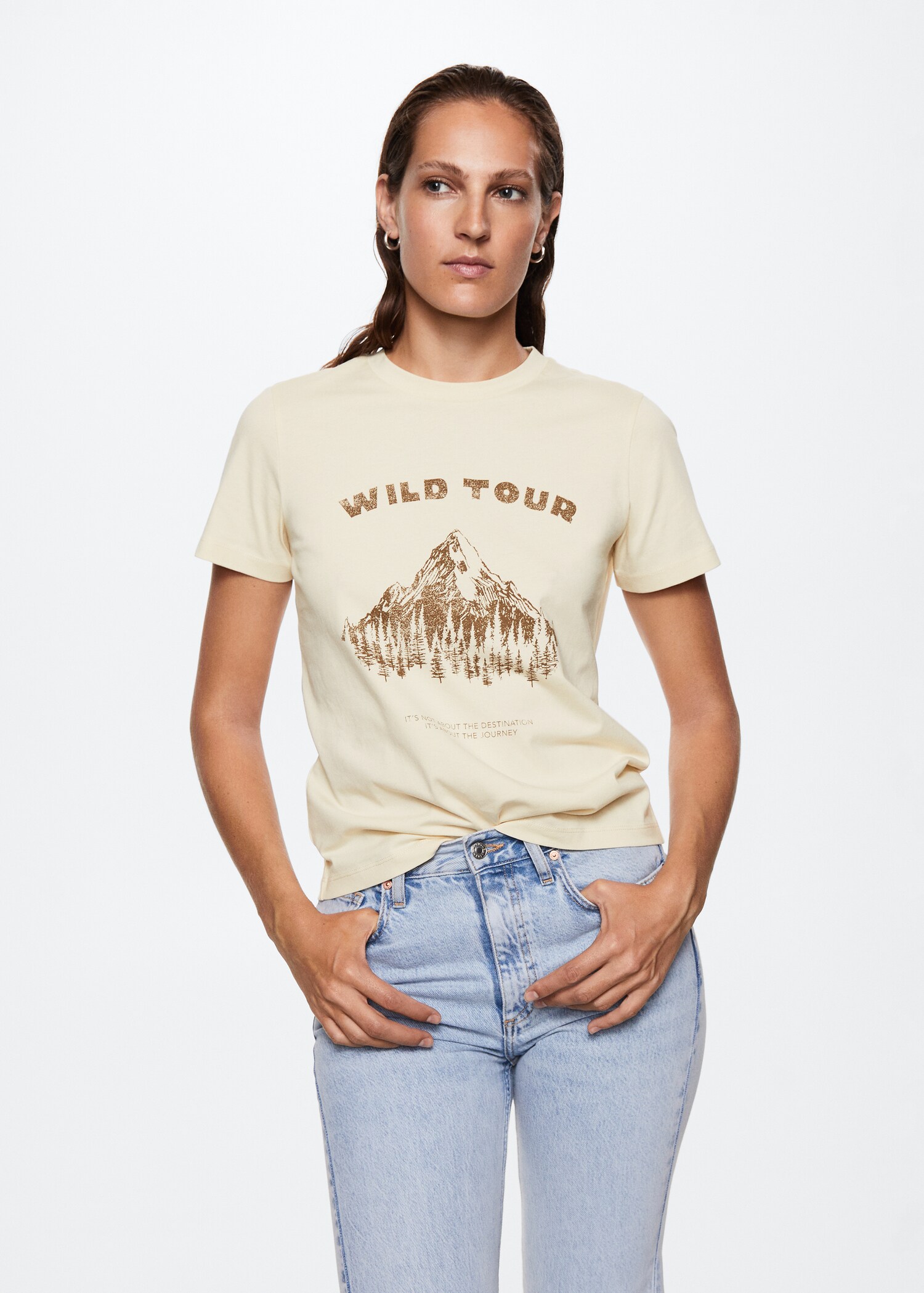 Printed message T-shirt - Medium plane