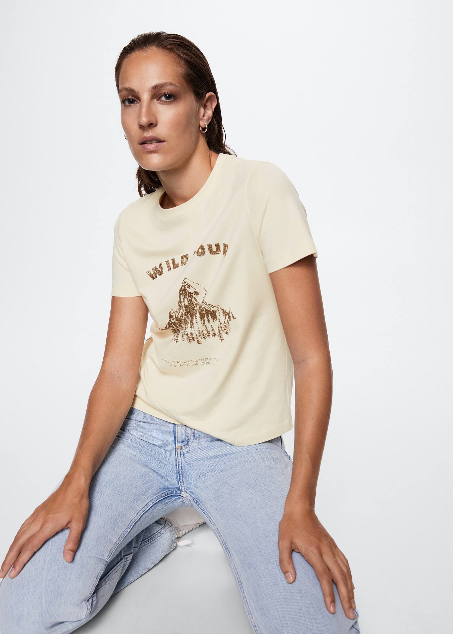 Printed message T-shirt - Details of the article 2