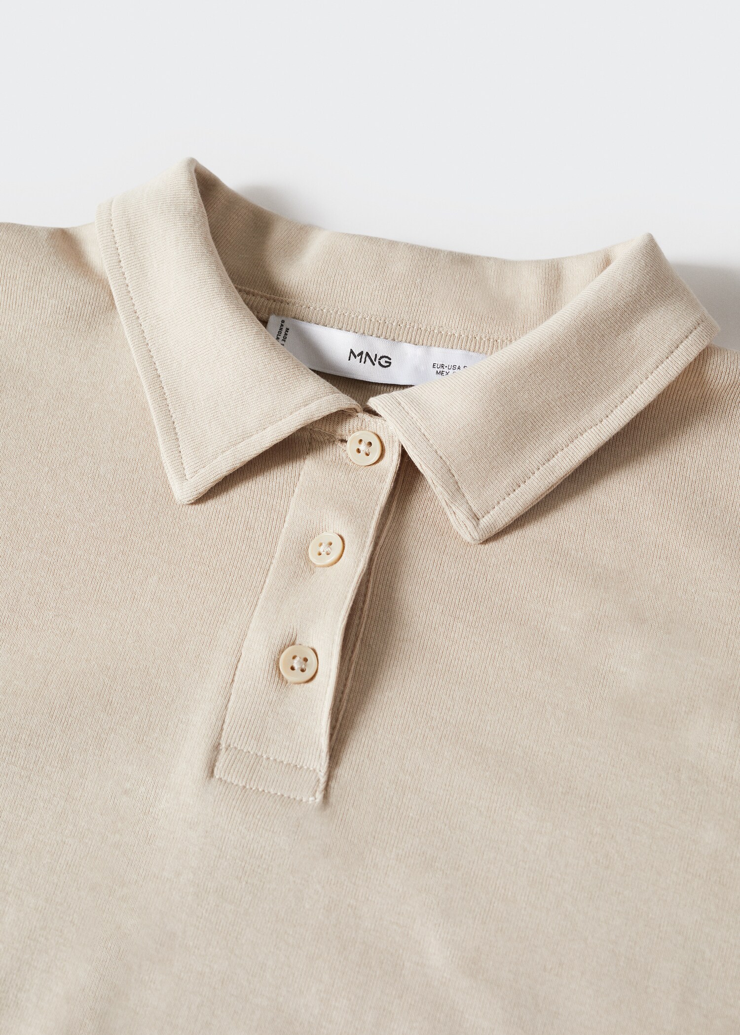 Polo maille coton manches longues - Détail de l'article 8