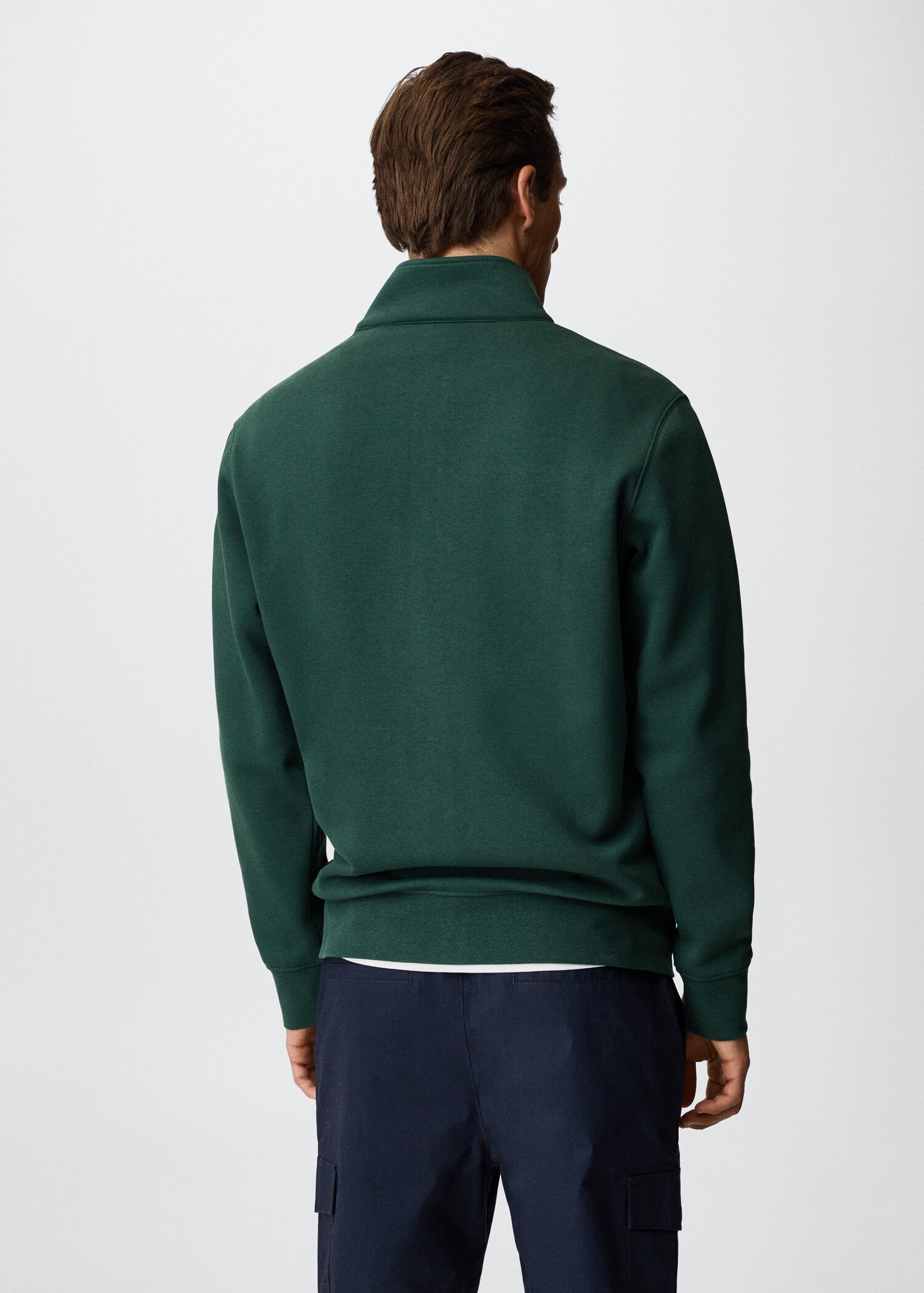 Baumwoll-Sweatshirt mit Reißverschluss - Rückseite des Artikels