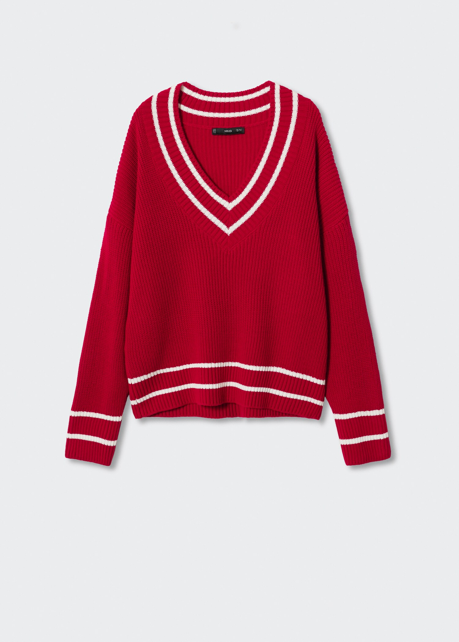 V-neckline oversize sweater - Article without model