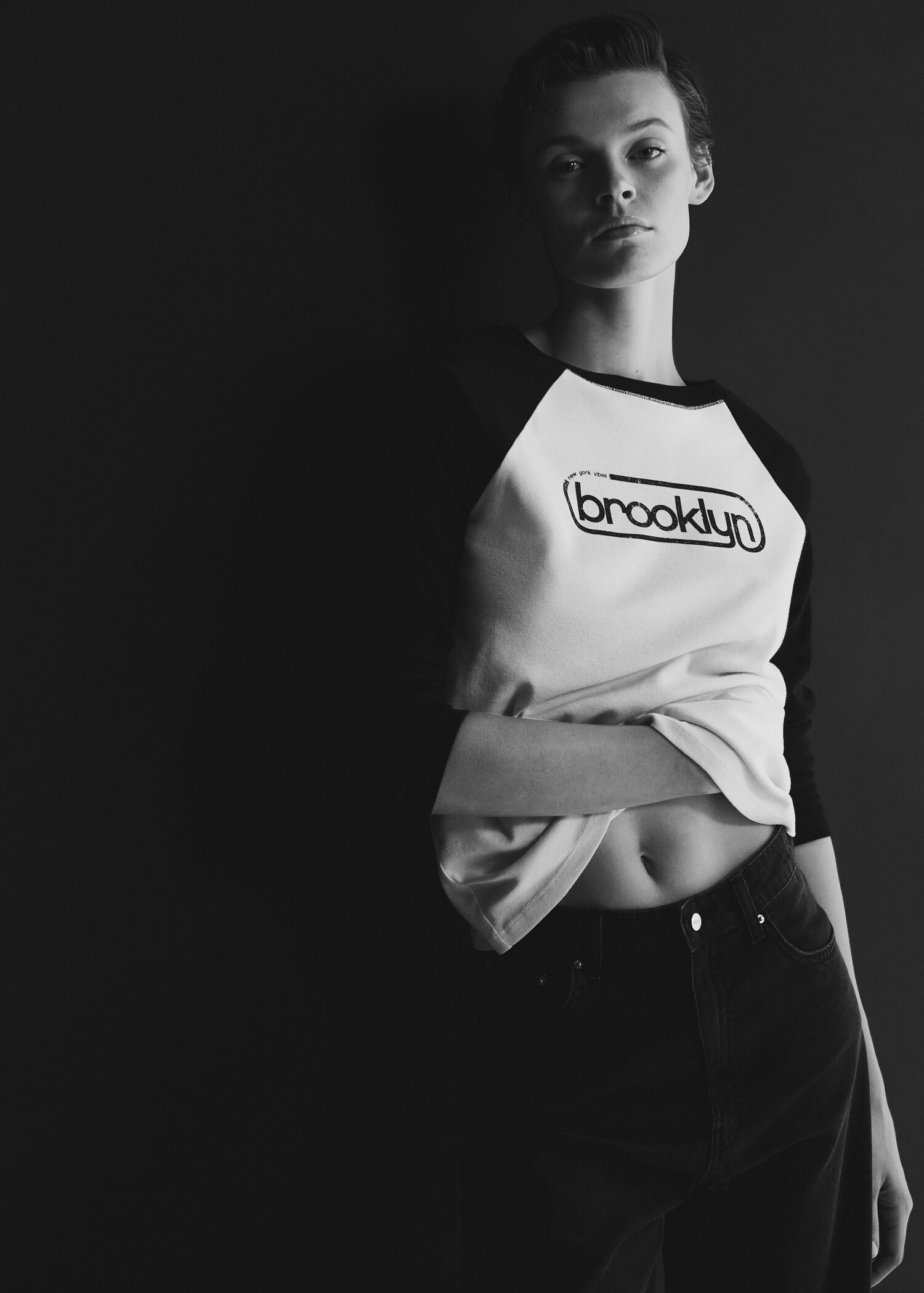 T-shirt com mensagem estampada - Pormenor do artigo 1