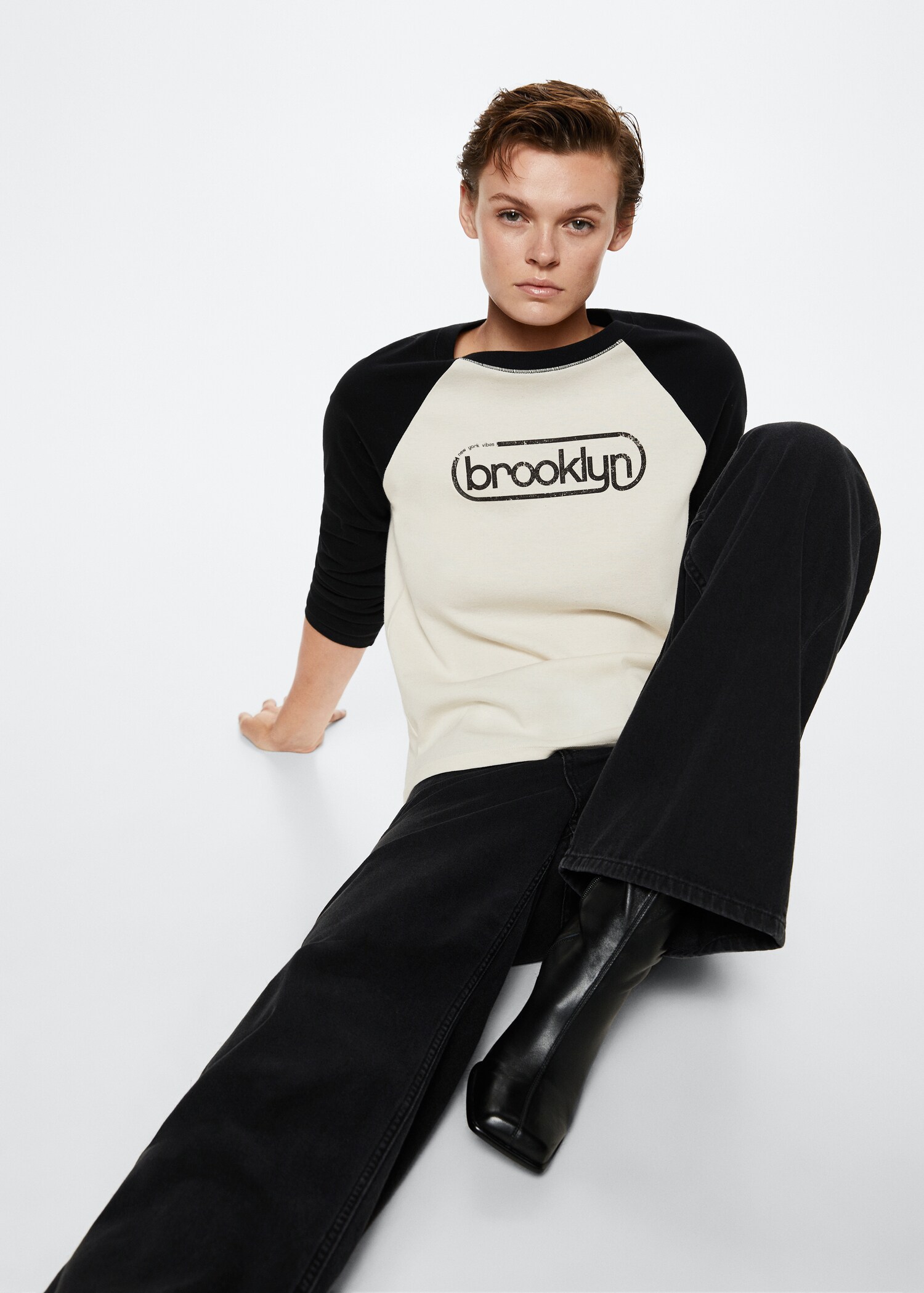 T-shirt com mensagem estampada - Pormenor do artigo 2