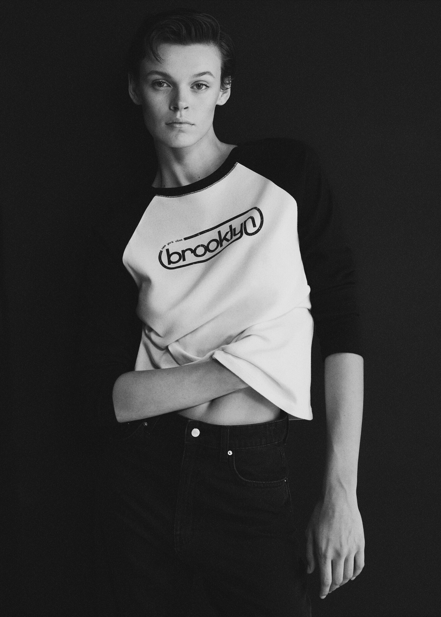 T-shirt com mensagem estampada - Pormenor do artigo 6