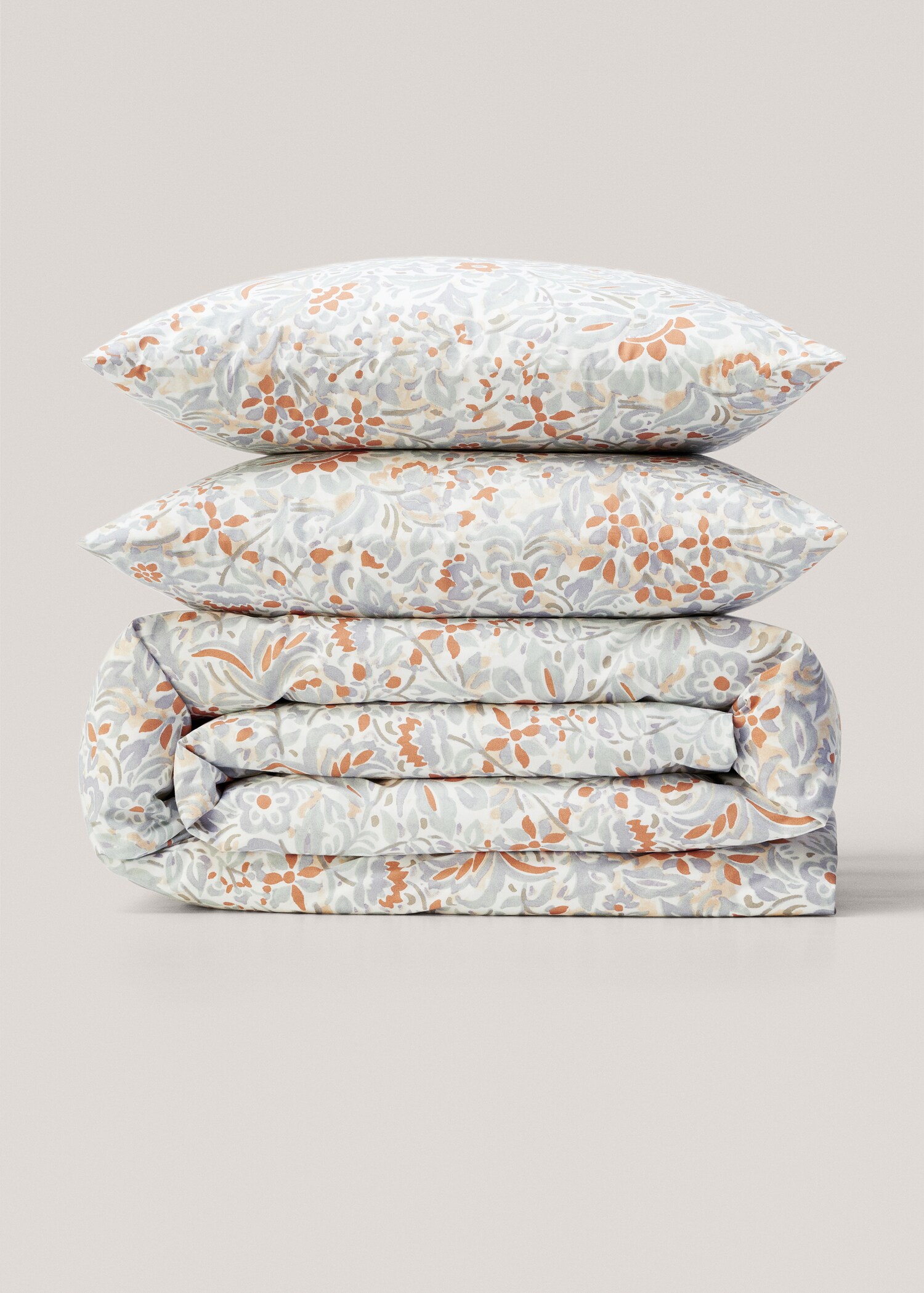 Bettbezug mit Blumenprint für 150/160 cm Bett - Artikel ohne Model