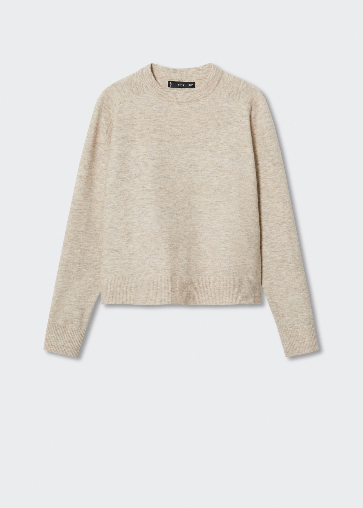 Cotton-linen round-neck knitted sweater - Article without model