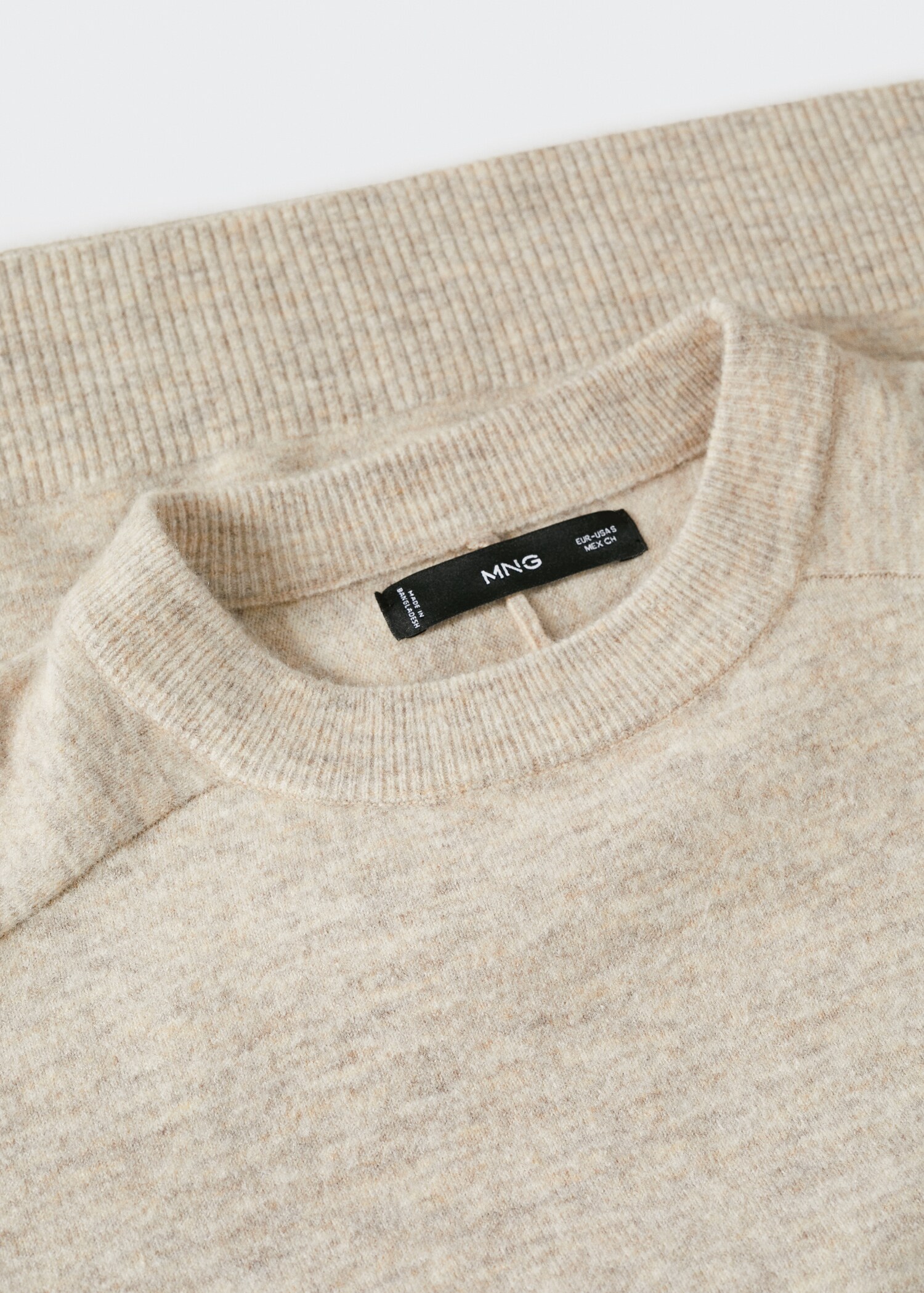 Cotton-linen round-neck knitted sweater - Details of the article 8