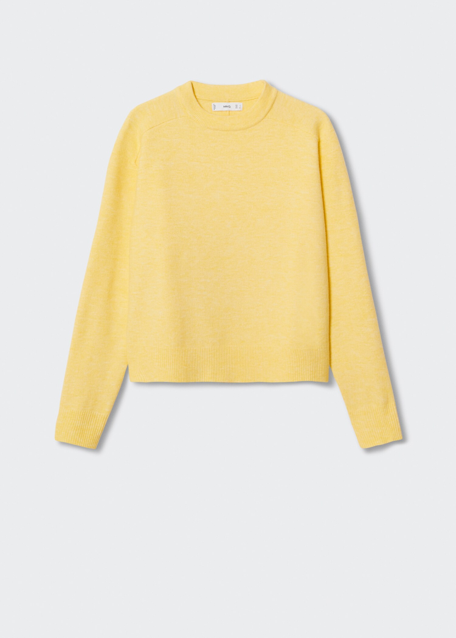 Cotton-linen round-neck knitted sweater - Article without model