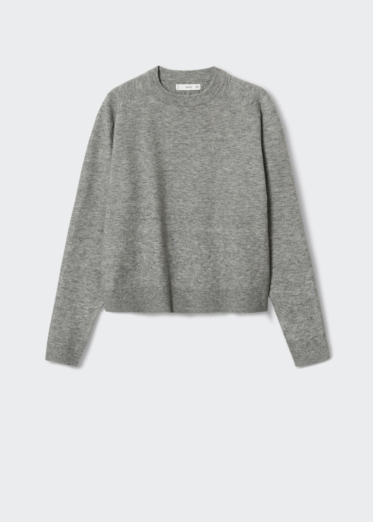 Cotton-linen round-neck knitted sweater - Article without model