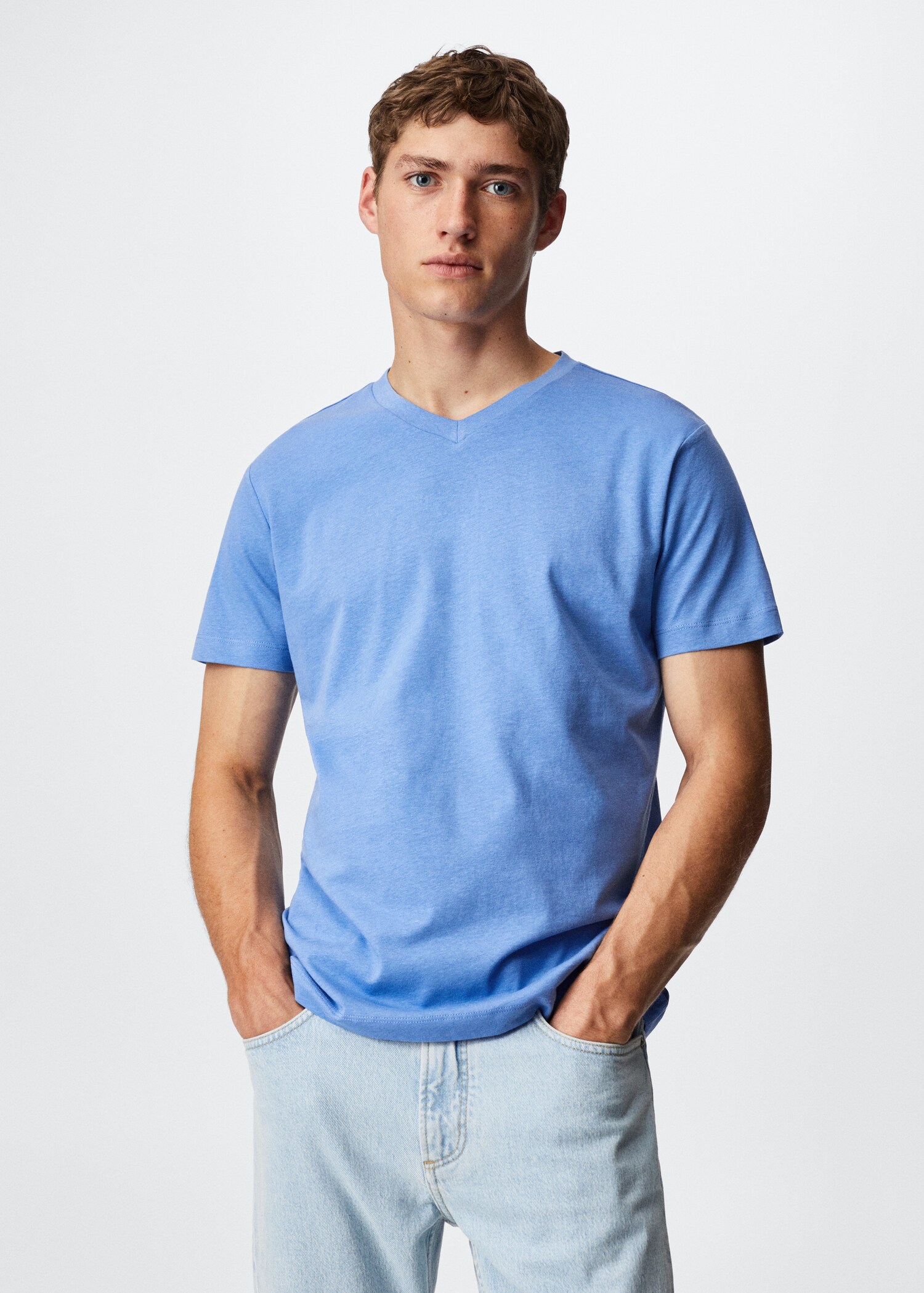 Sustainable cotton basic T-shirt - Medium plane