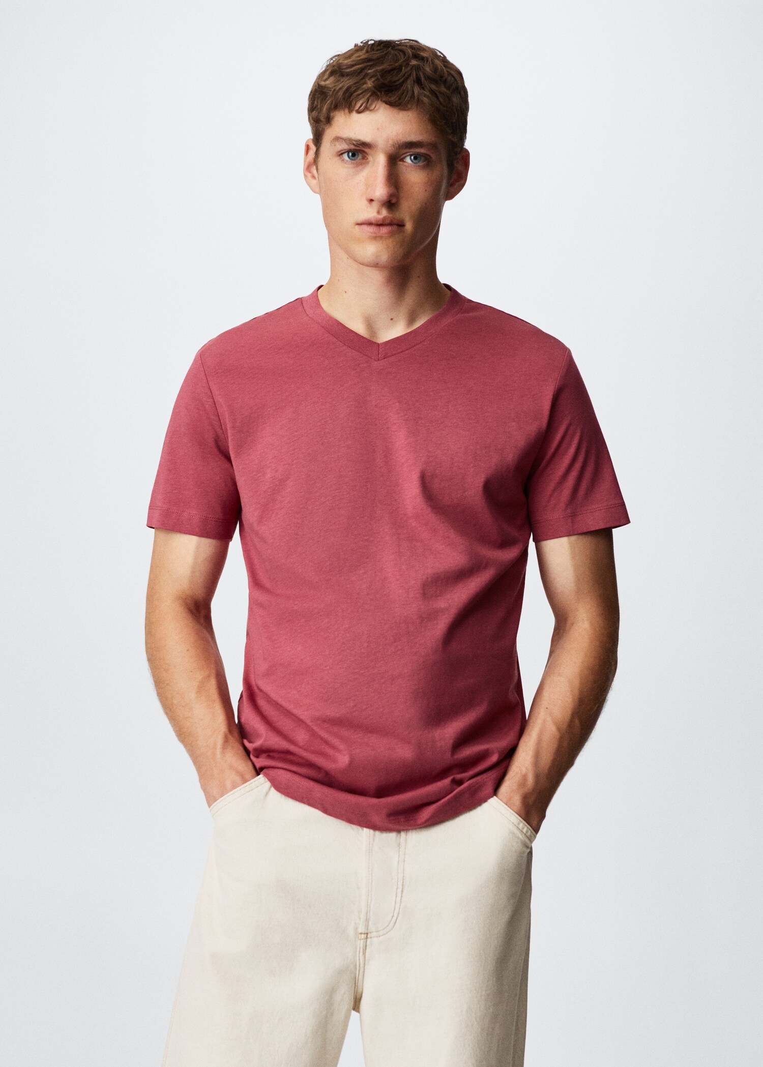 Sustainable cotton basic T-shirt - Medium plane