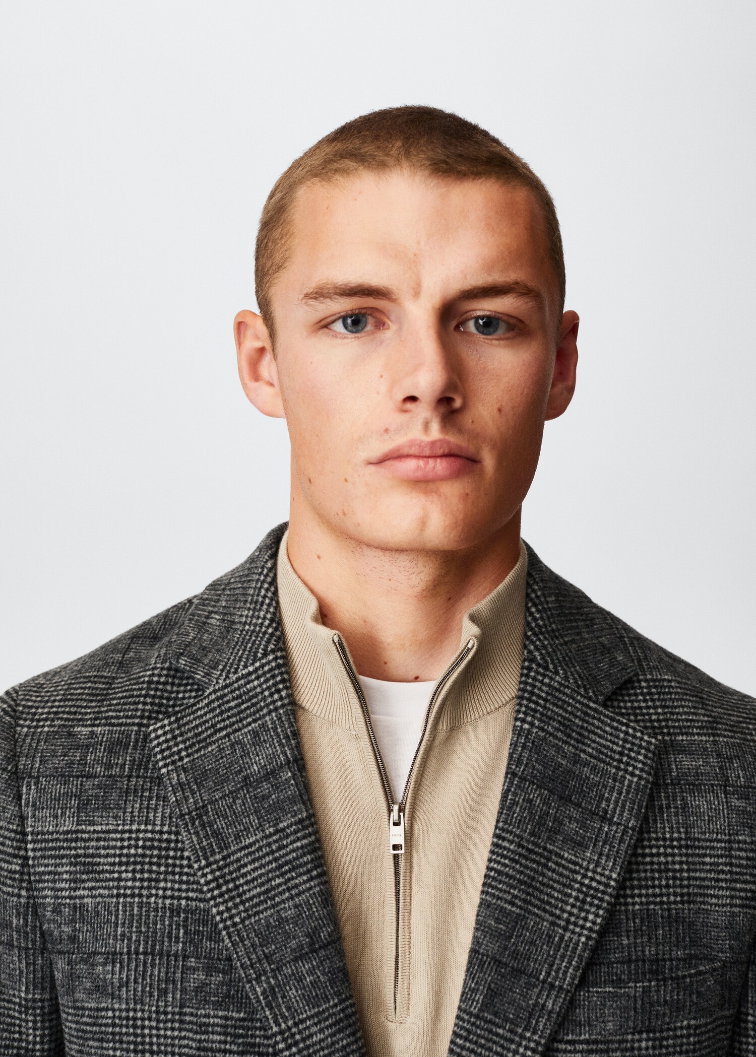 Prince of Wales wool-blend blazer - Details of the article 1