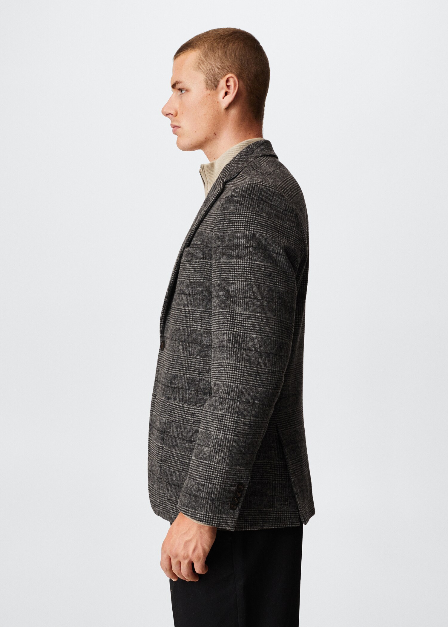 Prince of Wales wool-blend blazer - Details of the article 4