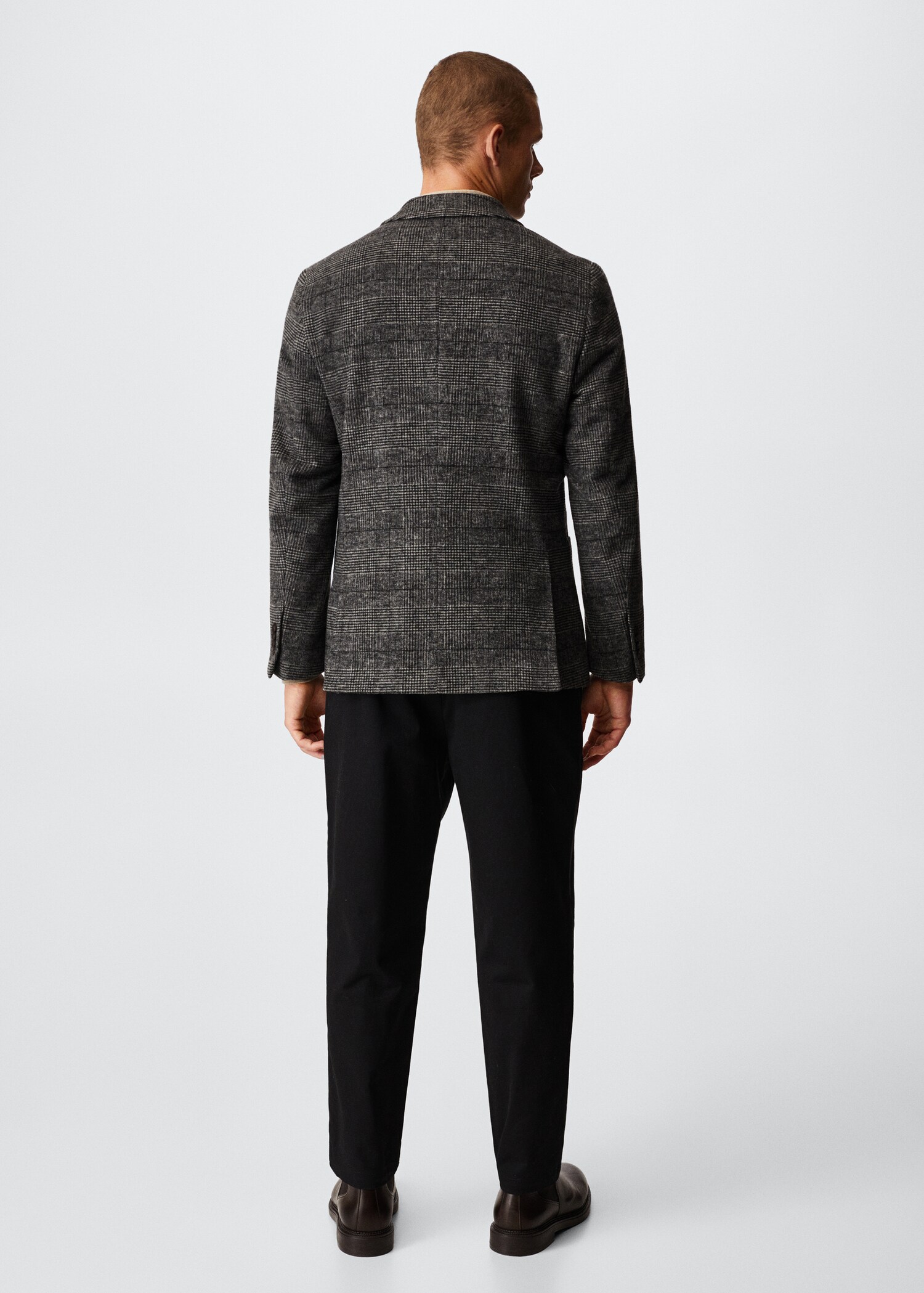 Prince of Wales wool-blend blazer - Reverse of the article