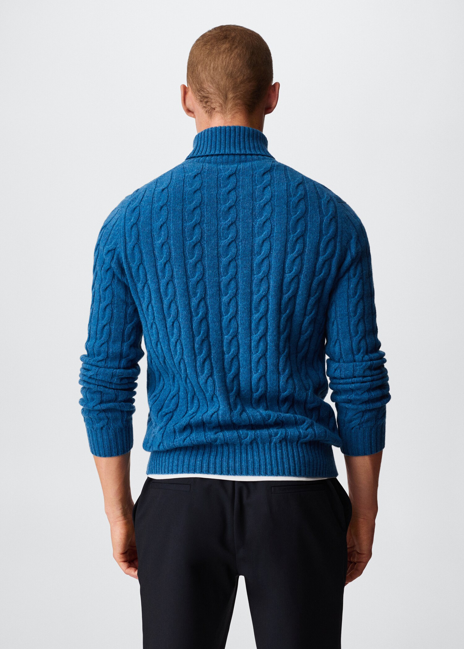 Cable-knit wool-blend sweater - Reverse of the article
