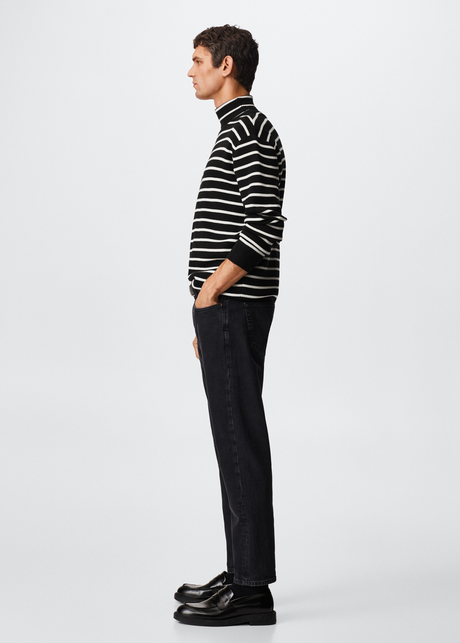 Stand-collar striped sweater - Details of the article 6