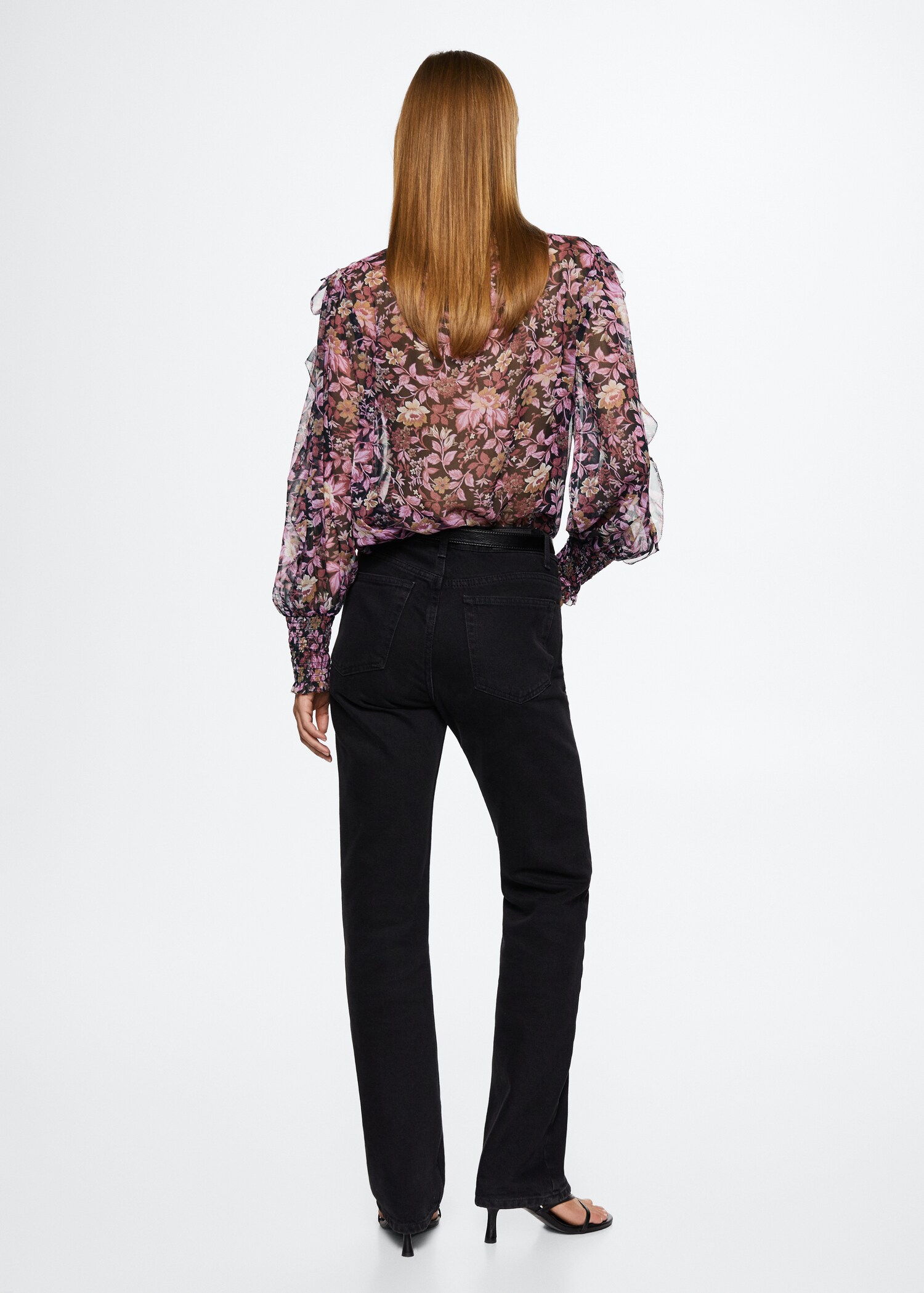 Blusa floral volantes - Reverso del artículo
