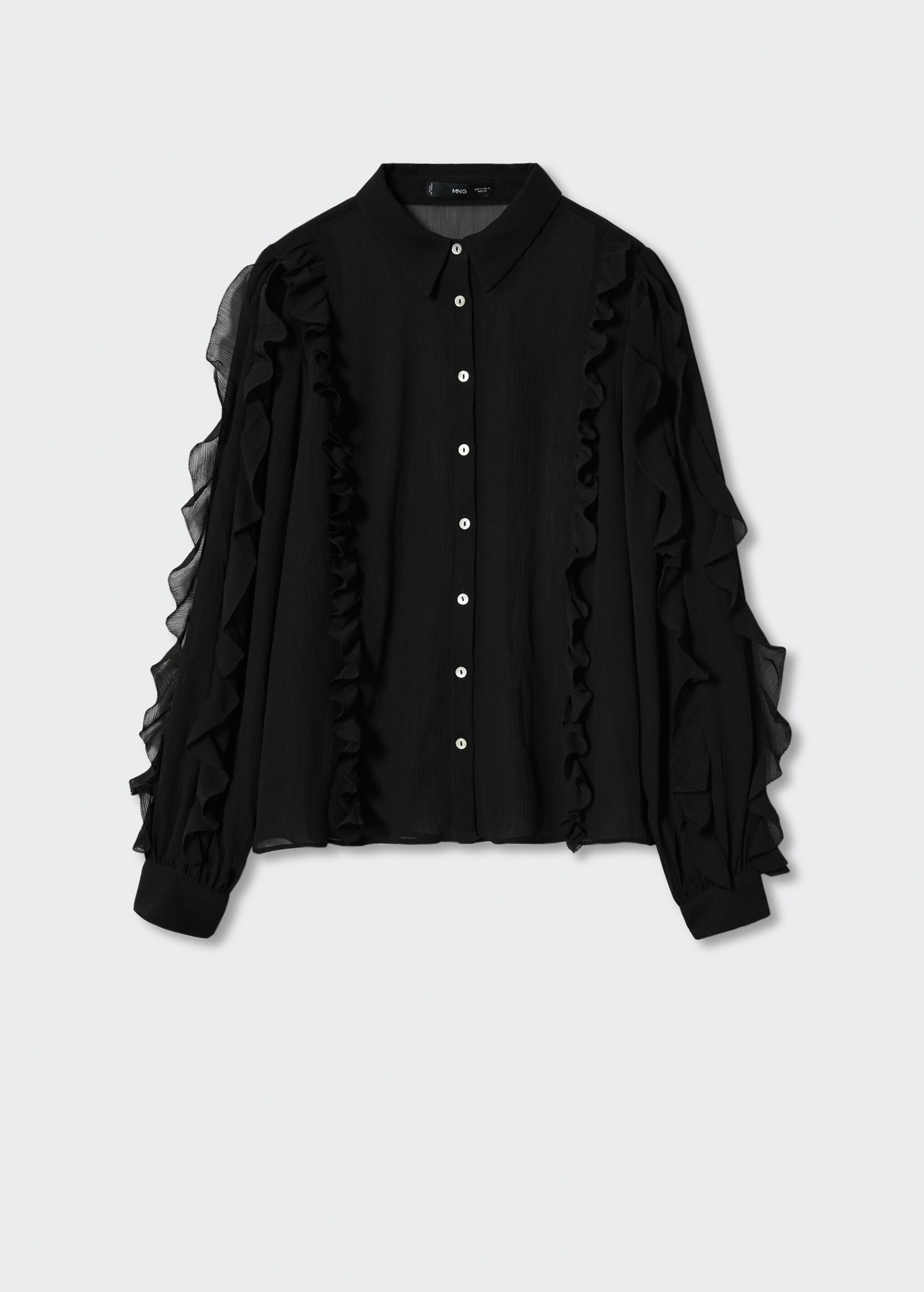 Textured ruffled blouse - Article without model