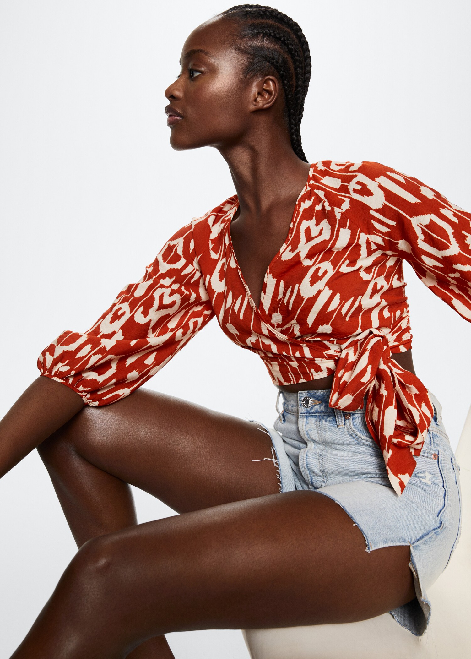 Bow printed blouse - Details of the article 2