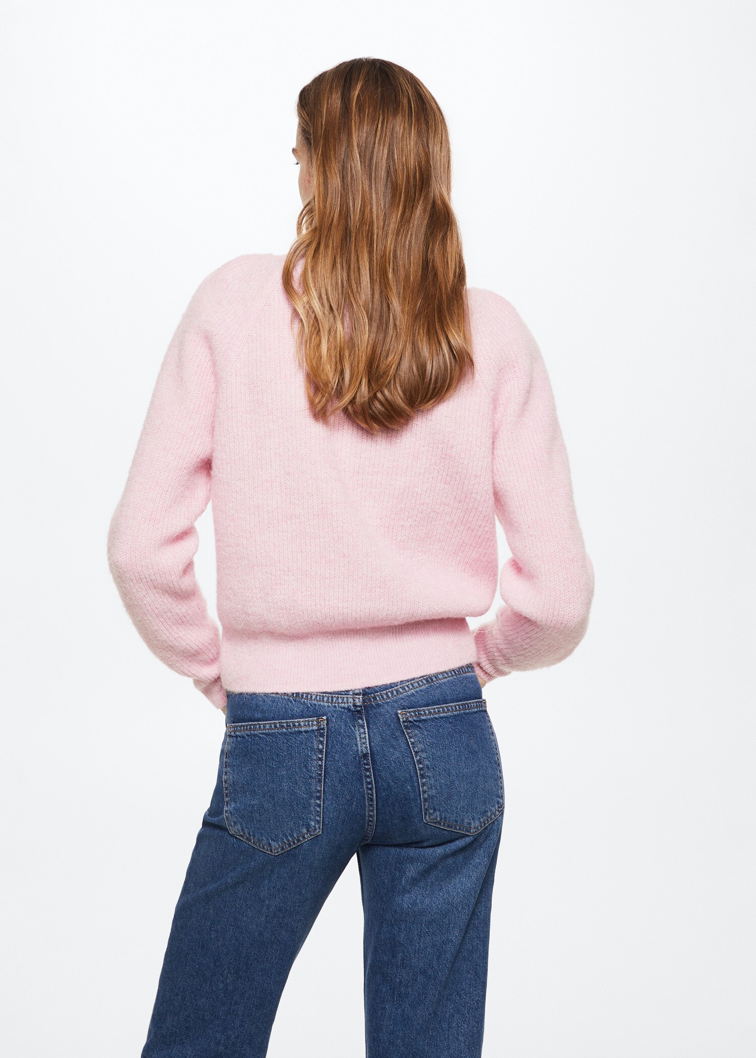 V-neck knit sweater - Reverse of the article