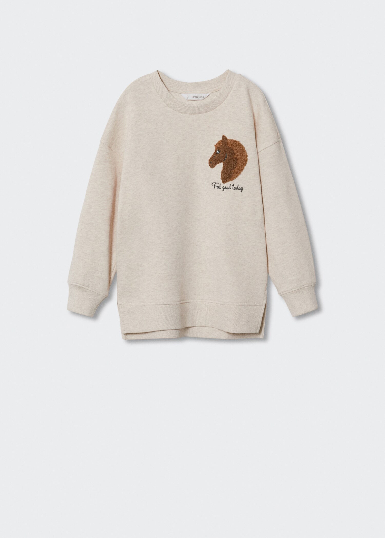 Textured embroidery sweatshirt - Article without model