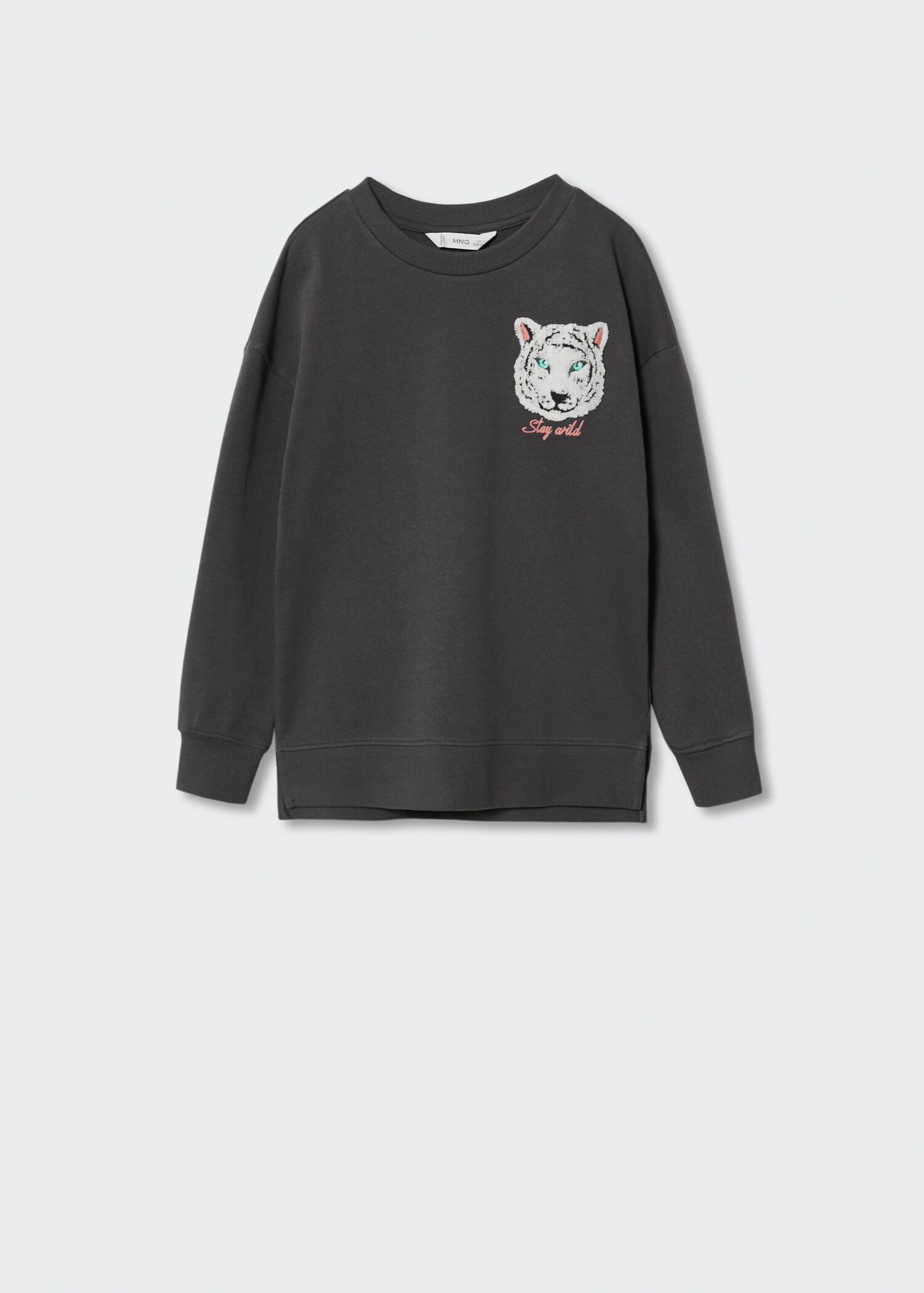 Textured embroidery sweatshirt - Article without model