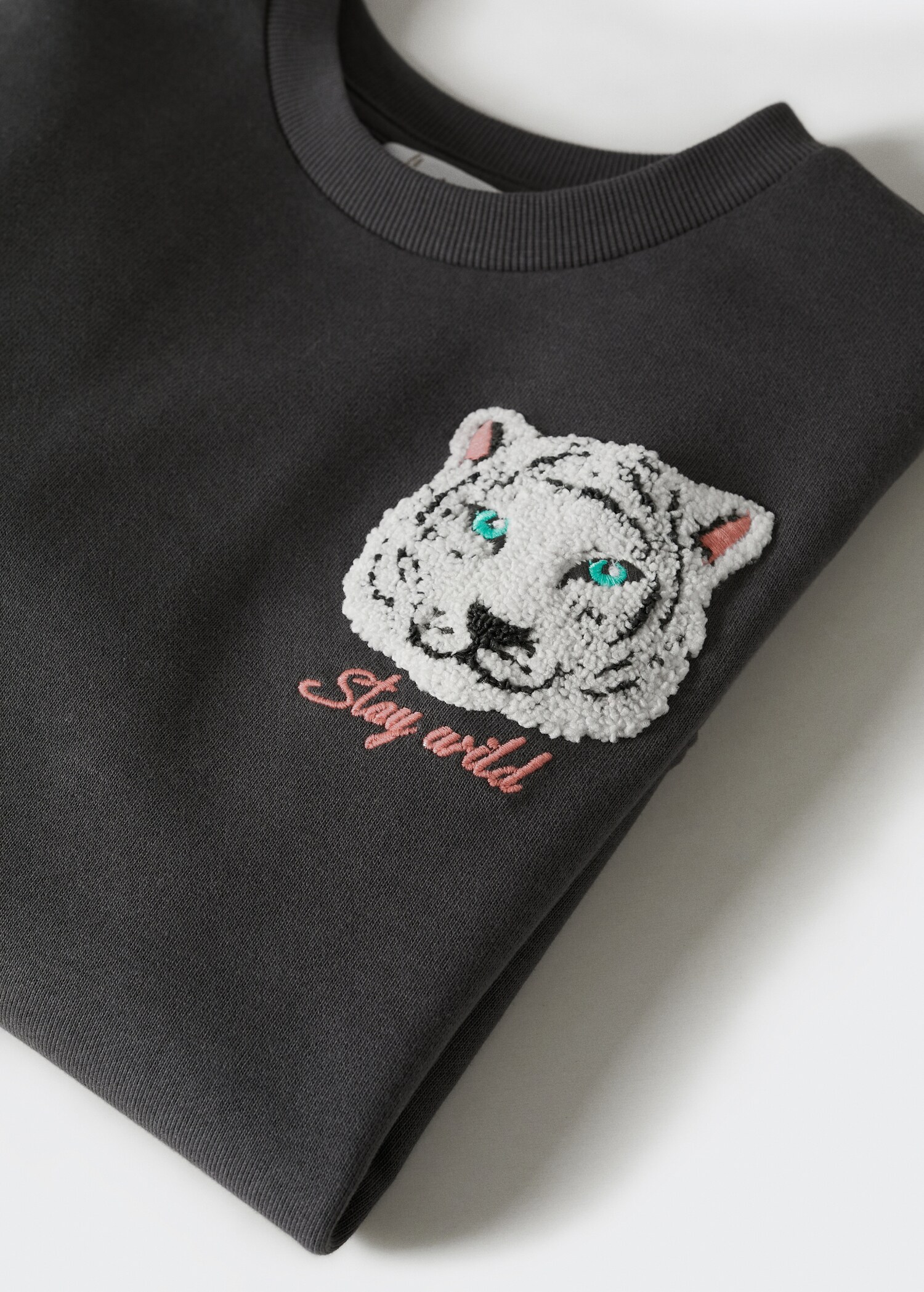 Textured embroidery sweatshirt - Details of the article 8