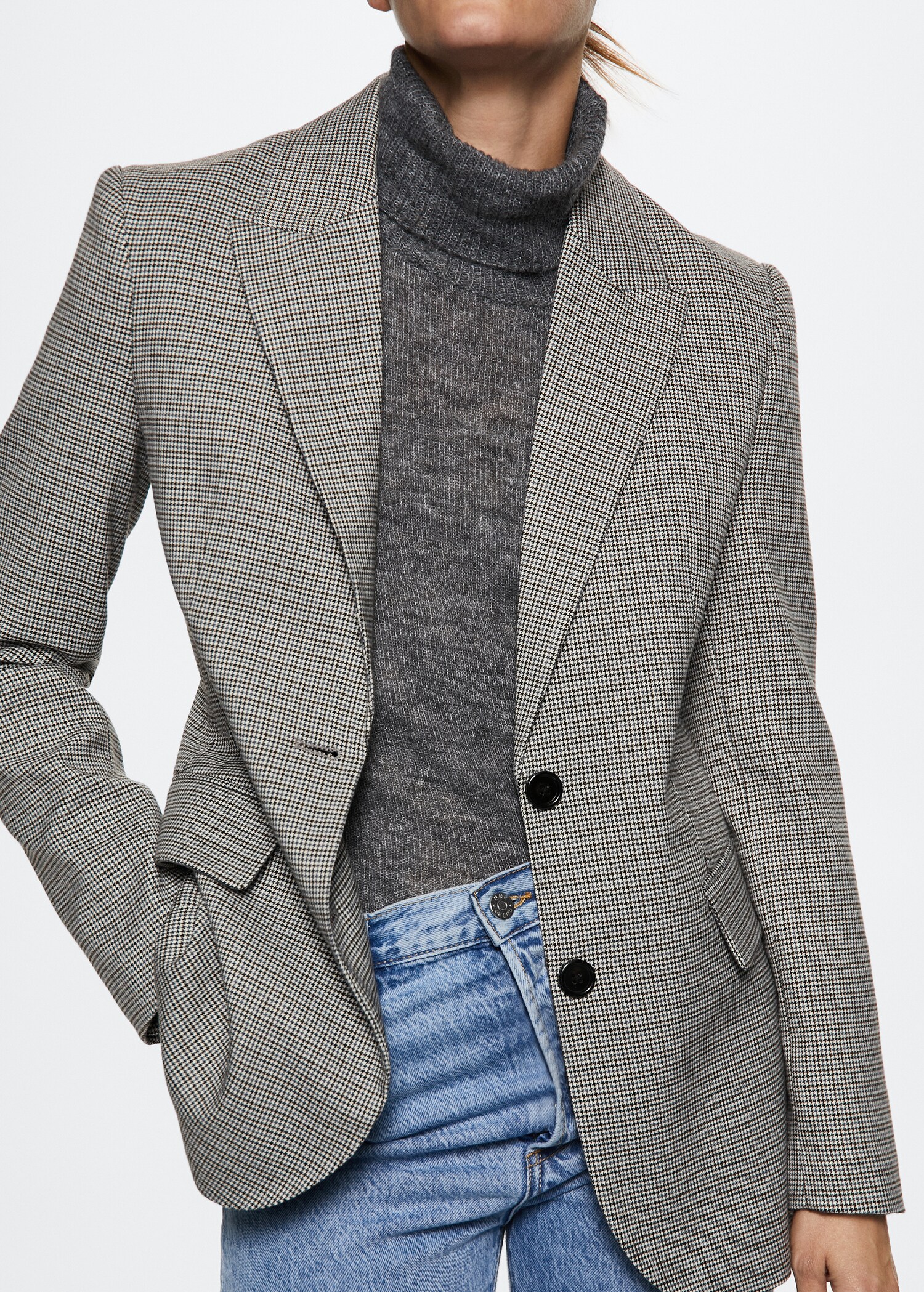Veste pied-de-poule - Plan moyen